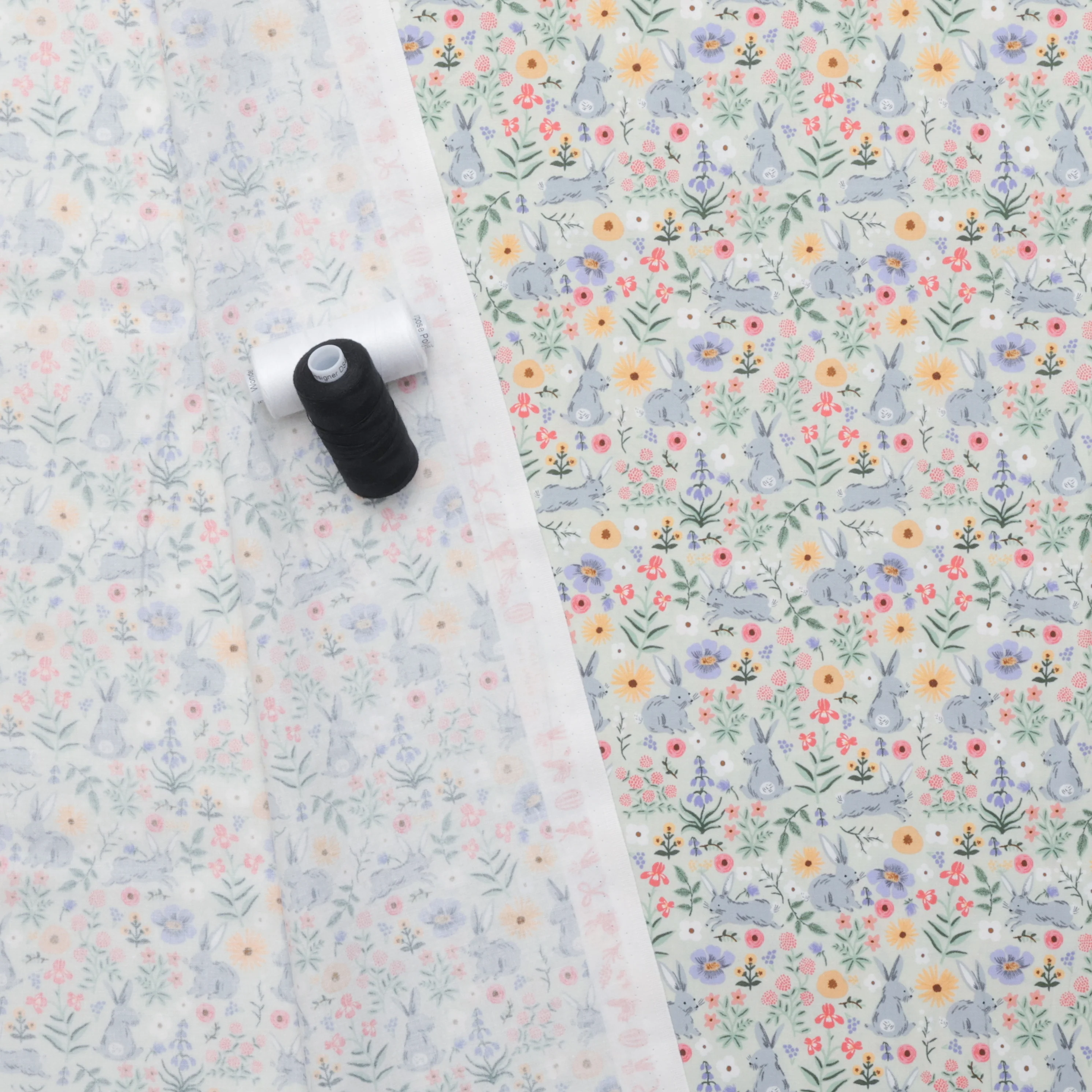 Rifle Paper Co - Cotton - Easter II - Bunny Floral - Green - Image 3
