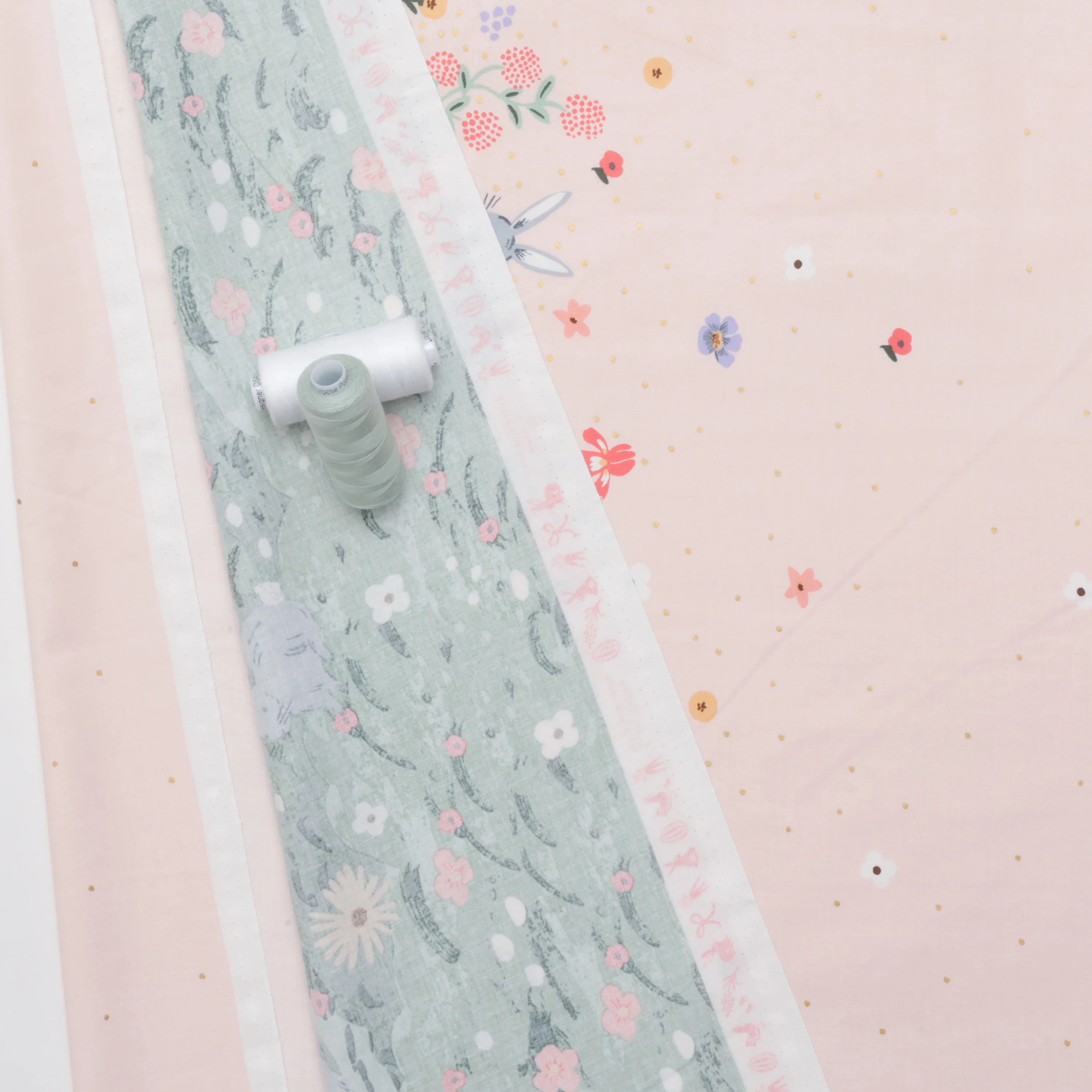 Rifle Paper Co - Cotton - Easter II - Spring Meadow - Pink Metallic - Image 3