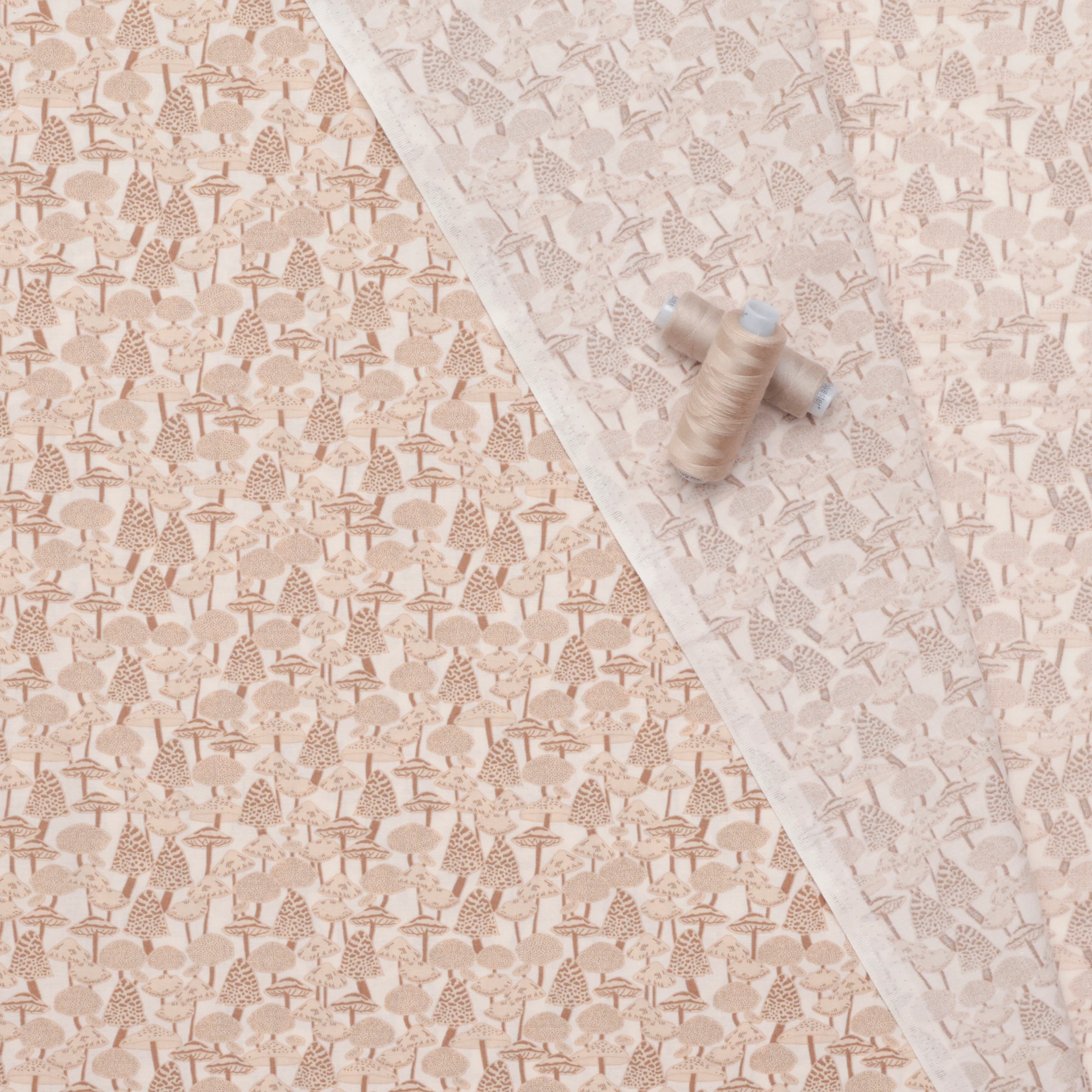 Cotton + Steel - Cotton - Fall's Enchantment - Mushroom Love - Khaki - Image 3