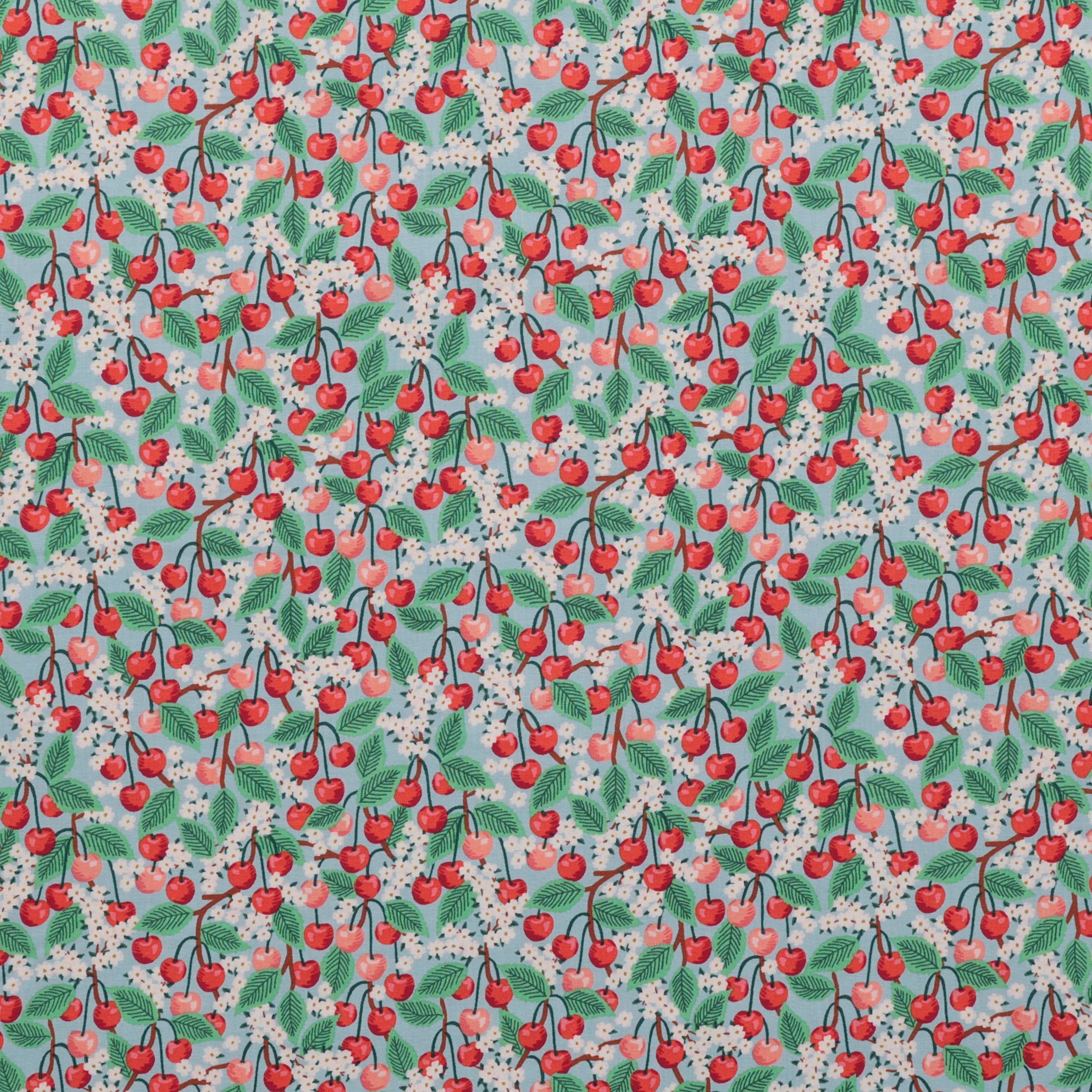 Rifle Paper Co. - Cotton - Orchard - Cherry Blossom - Light Blue - Image 2