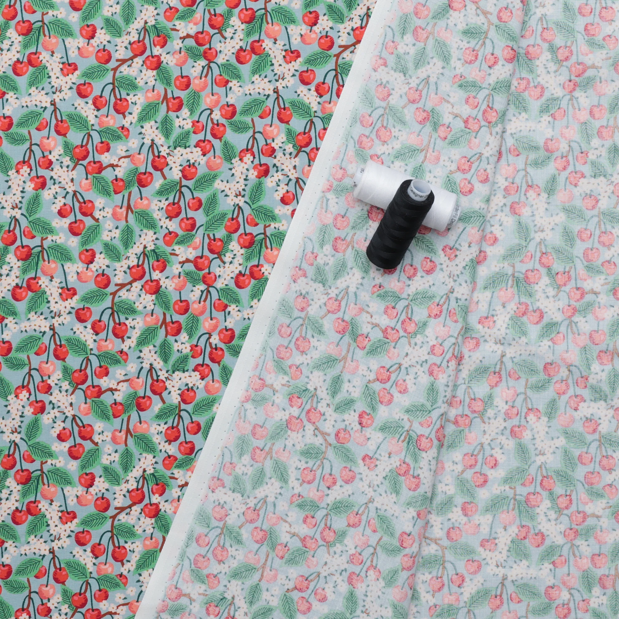Rifle Paper Co. - Cotton - Orchard - Cherry Blossom - Light Blue - Image 3