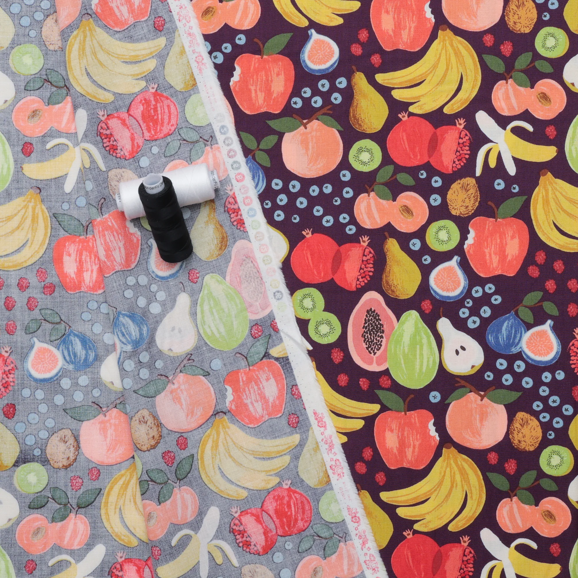 Rifle Paper Co. - Cotton - Orchard - Fruit Stand - Burgundy - Image 3