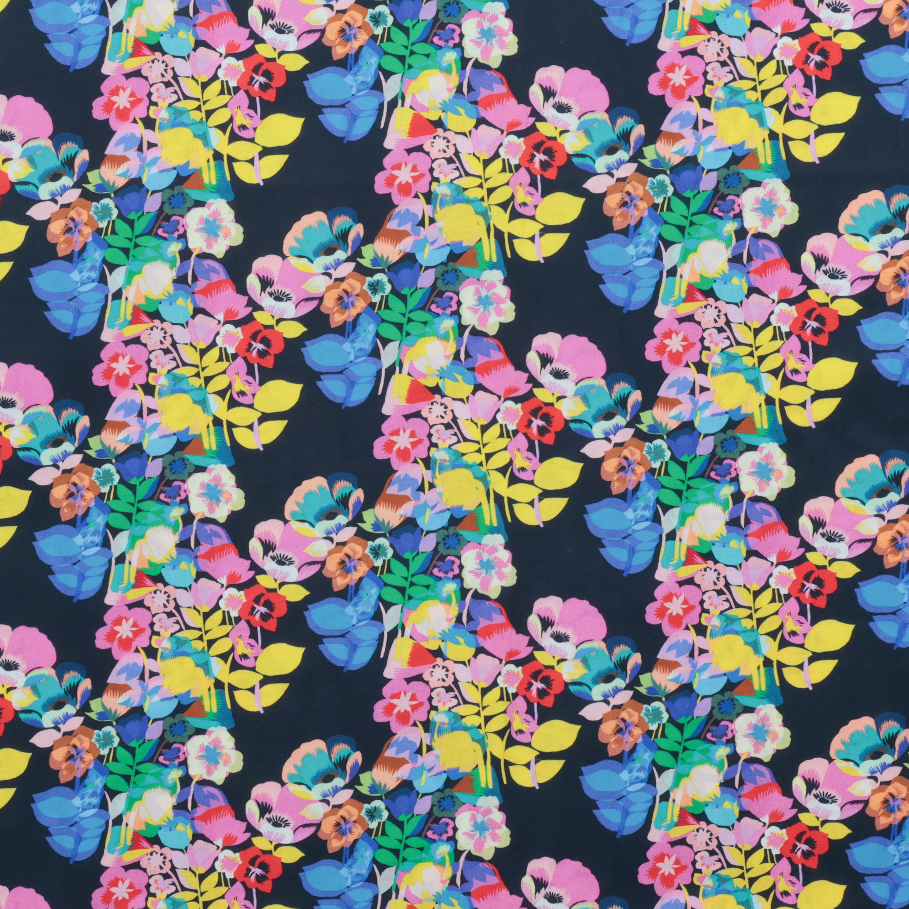 Kitty McCall - Cotton - Vibrant Botanica - Plumeria - Night - Image 2