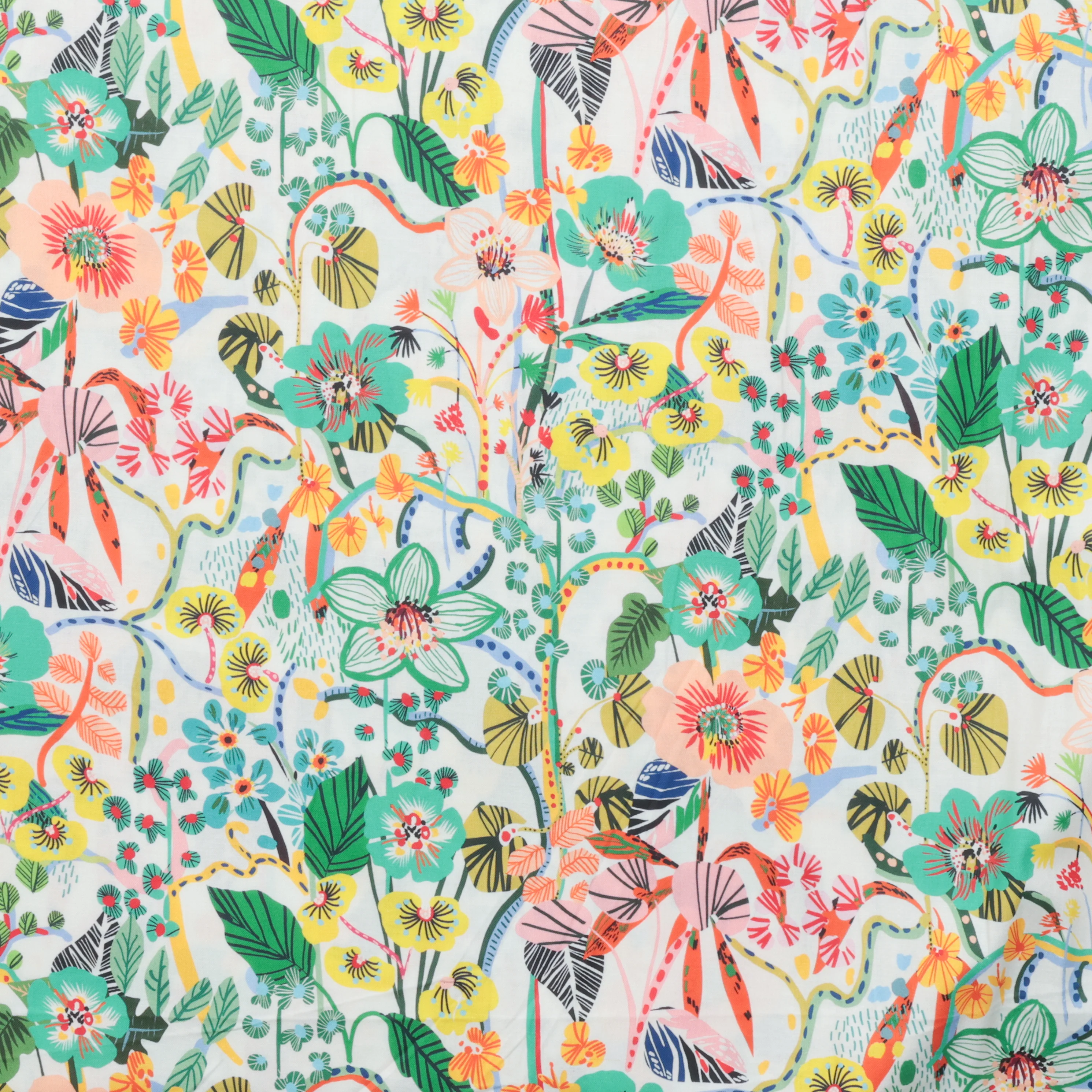 Kitty McCall - Cotton - Vibrant Botanica - A Thousand Flowers - Citrus - Image 2