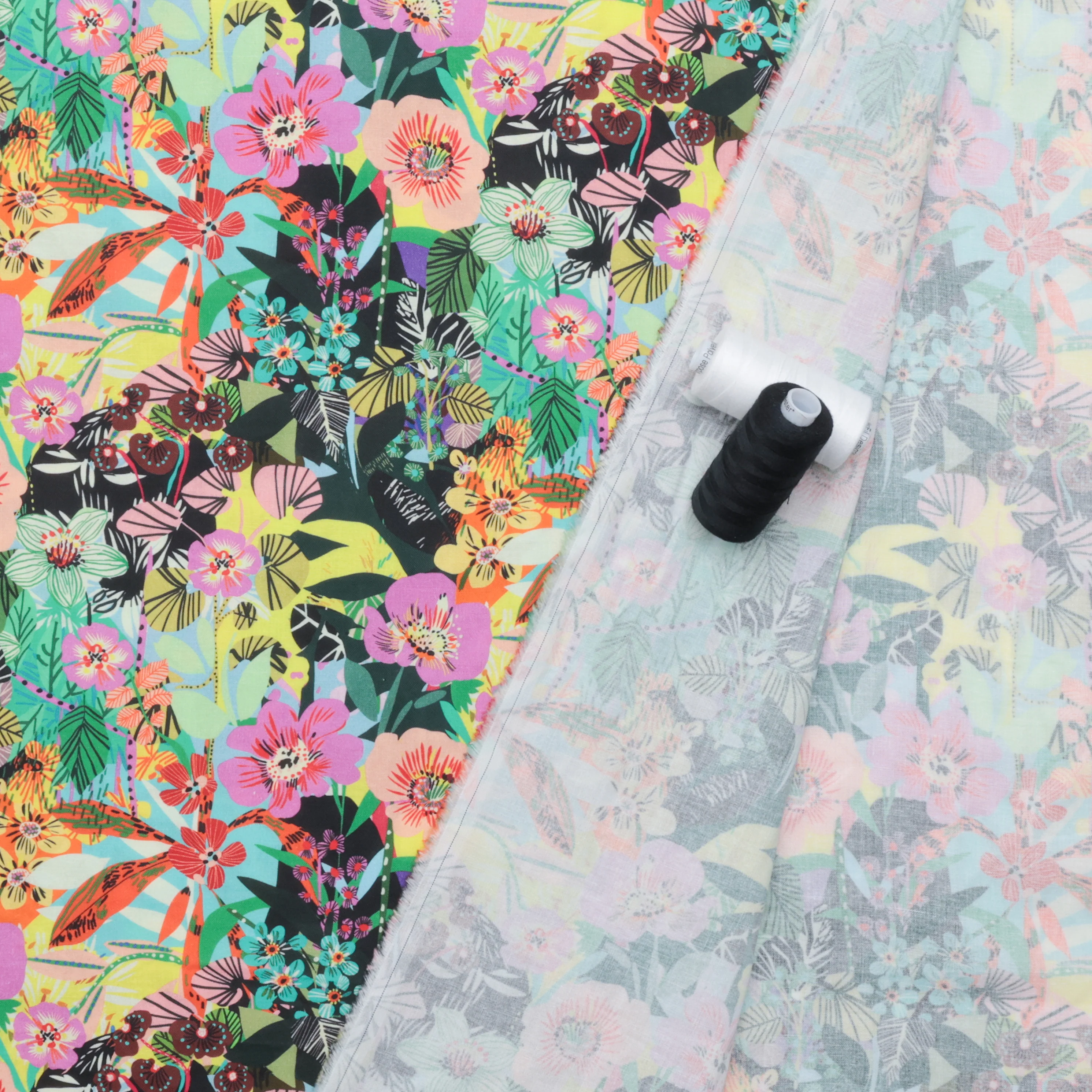 Kitty McCall - Cotton - Vibrant Botanica - Flower Garden - Jungle - Image 3