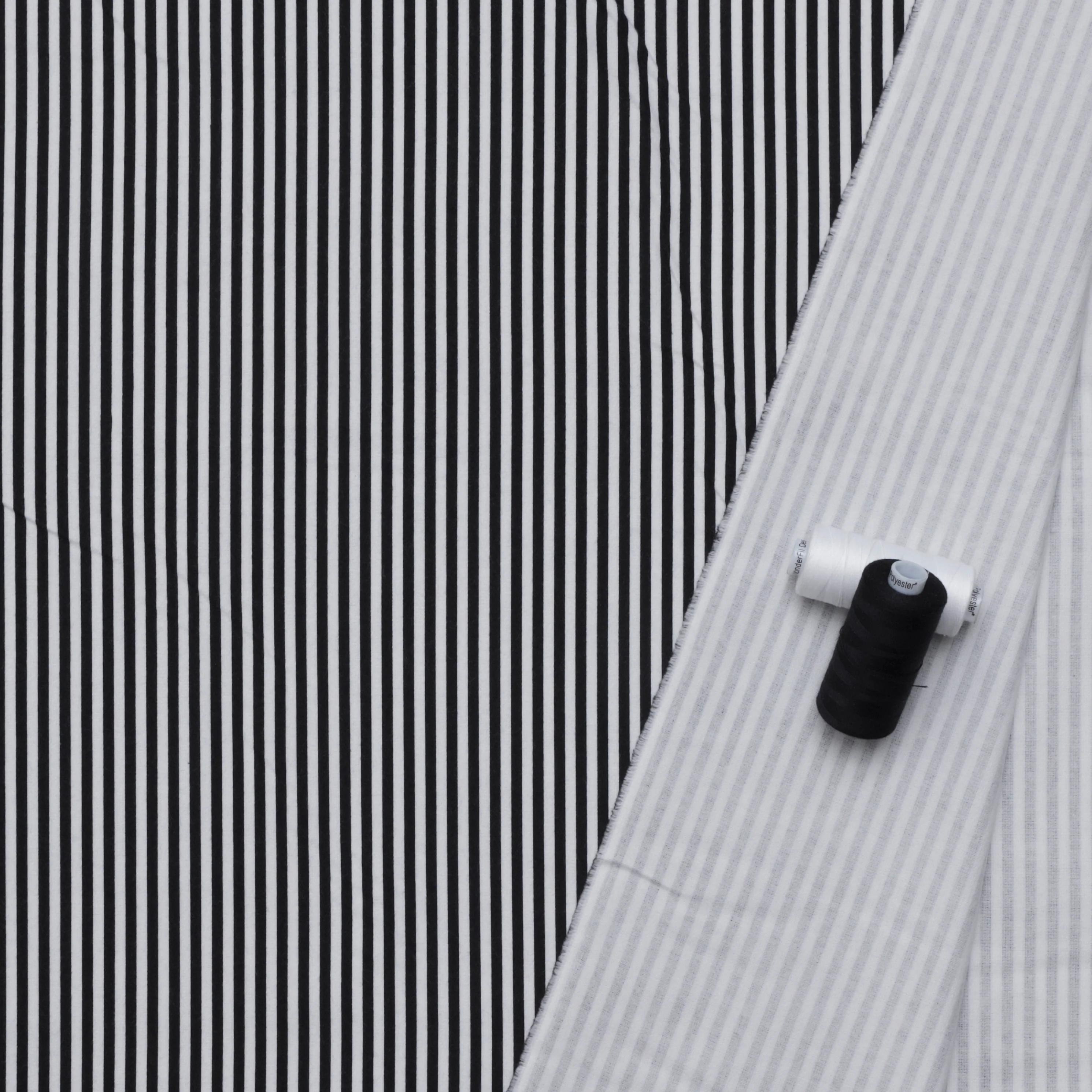 Cozy Cotton - Flannel - Stripes - Black - Image 3