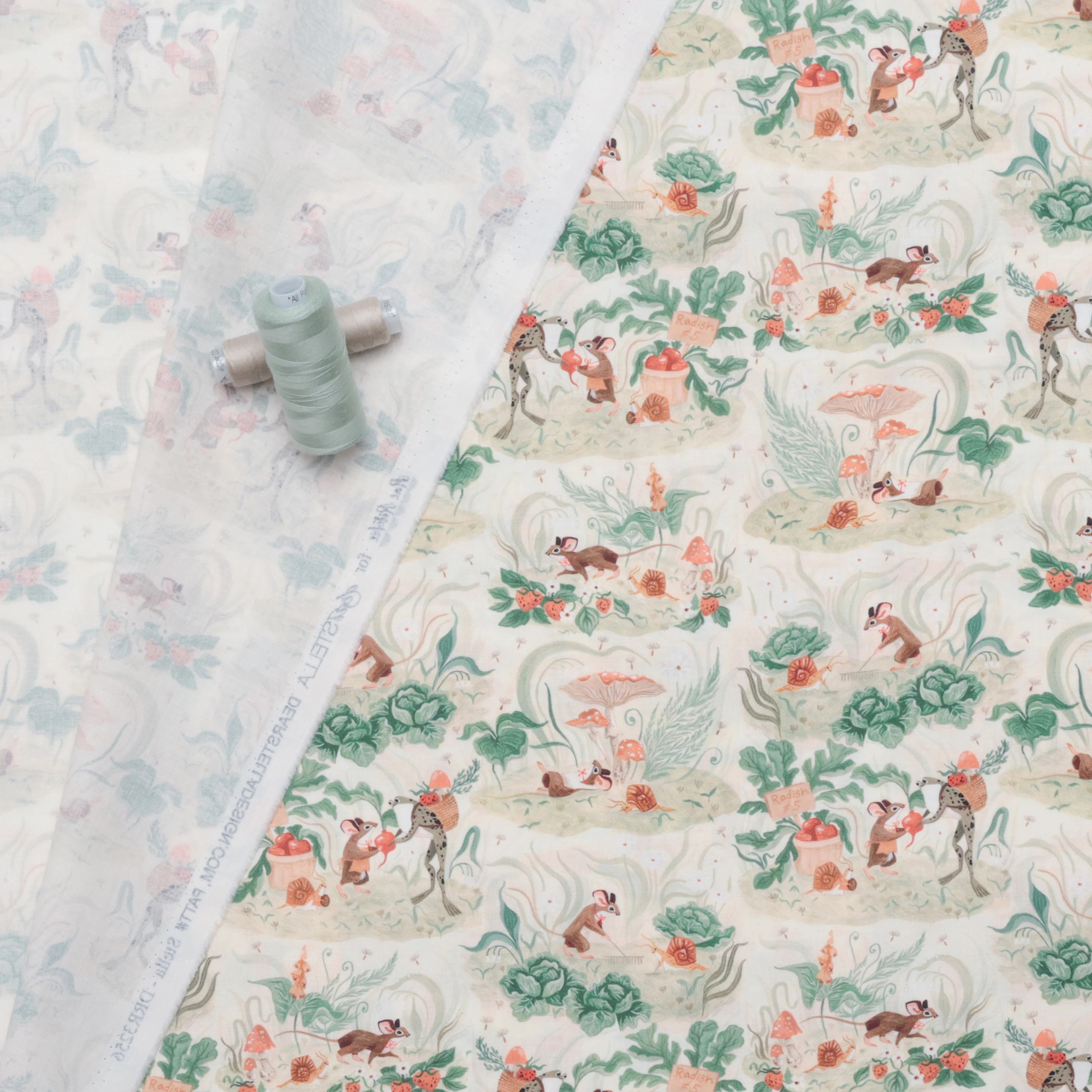 Dear Stella - Cotton -  Country Mouse - Vanilla - Image 3