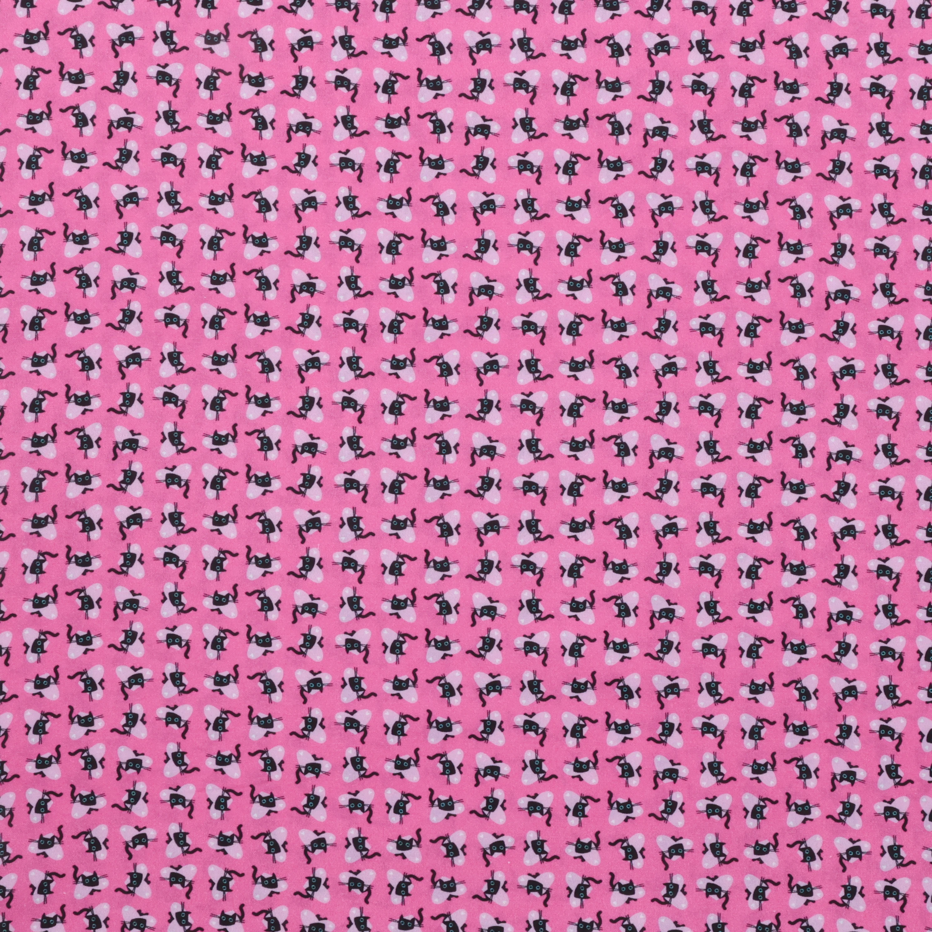 Dear Stella - Cotton - Hugs N Purrs - Hearts Paws - Magenta - Image 2
