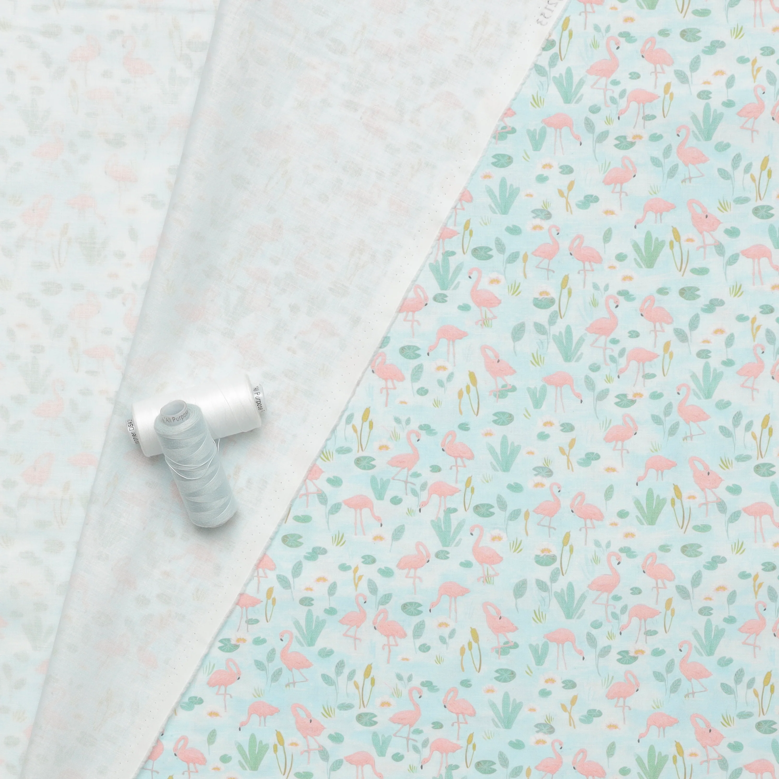 Dear Stella - Cotton - Lets Get Wild - Flamingo Pond - Image 3