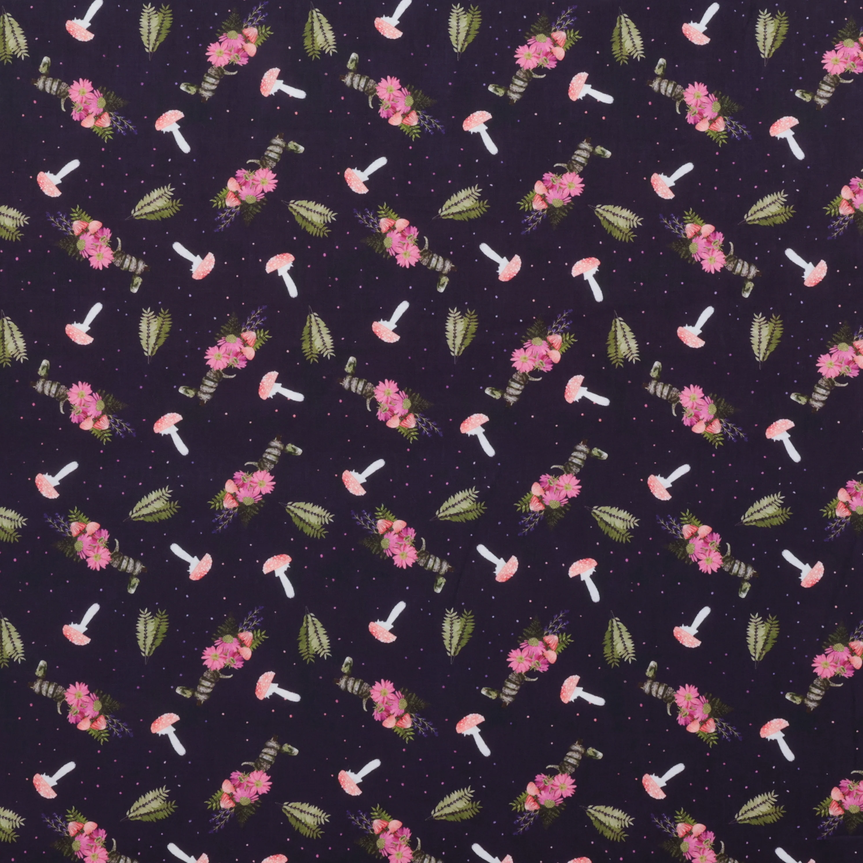 Dear Stella - Cotton - Phoebe - Snake Bouquet - Purple - Image 2