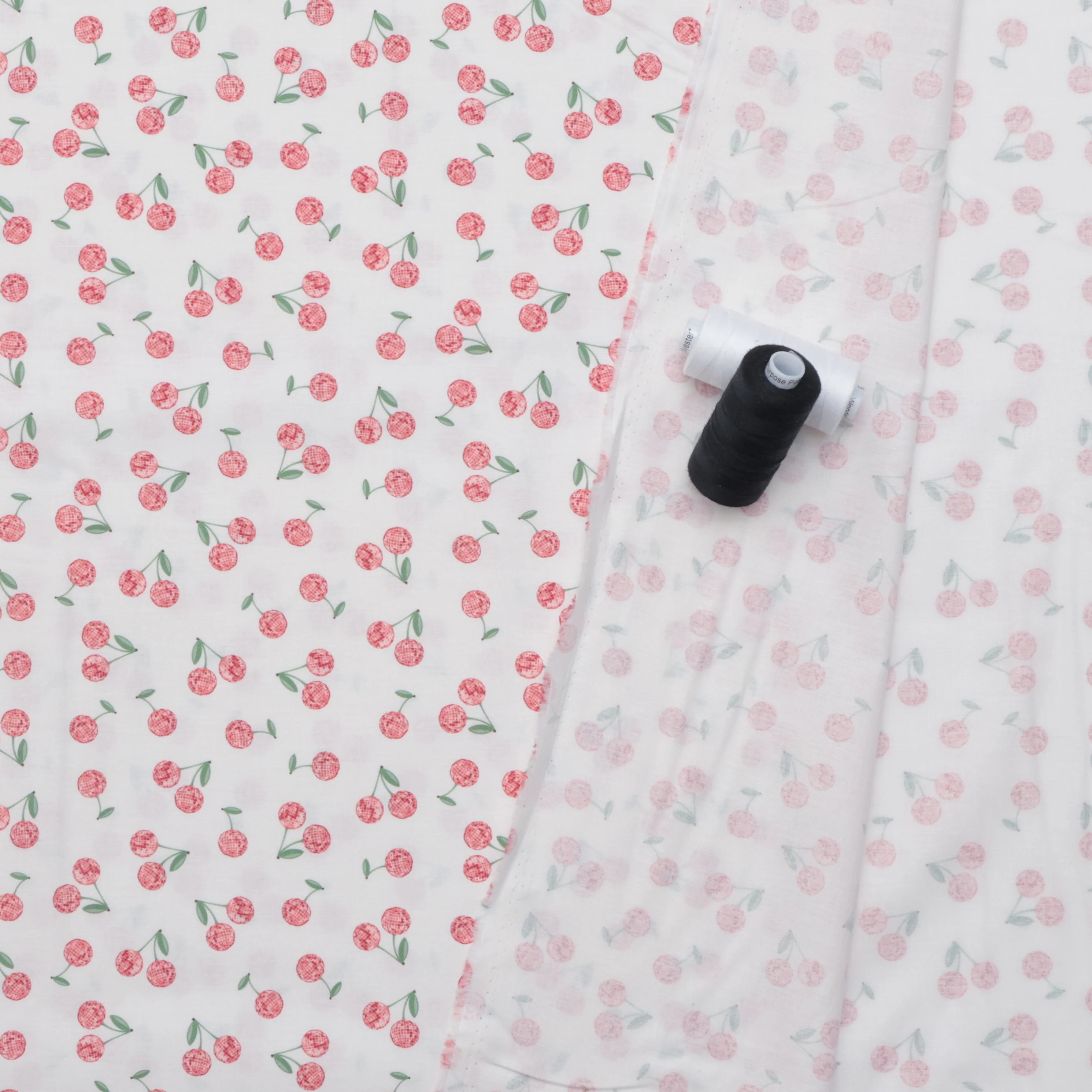 Dear Stella - Cotton - Shimmer - Cherry Disco Balls - White - Image 3