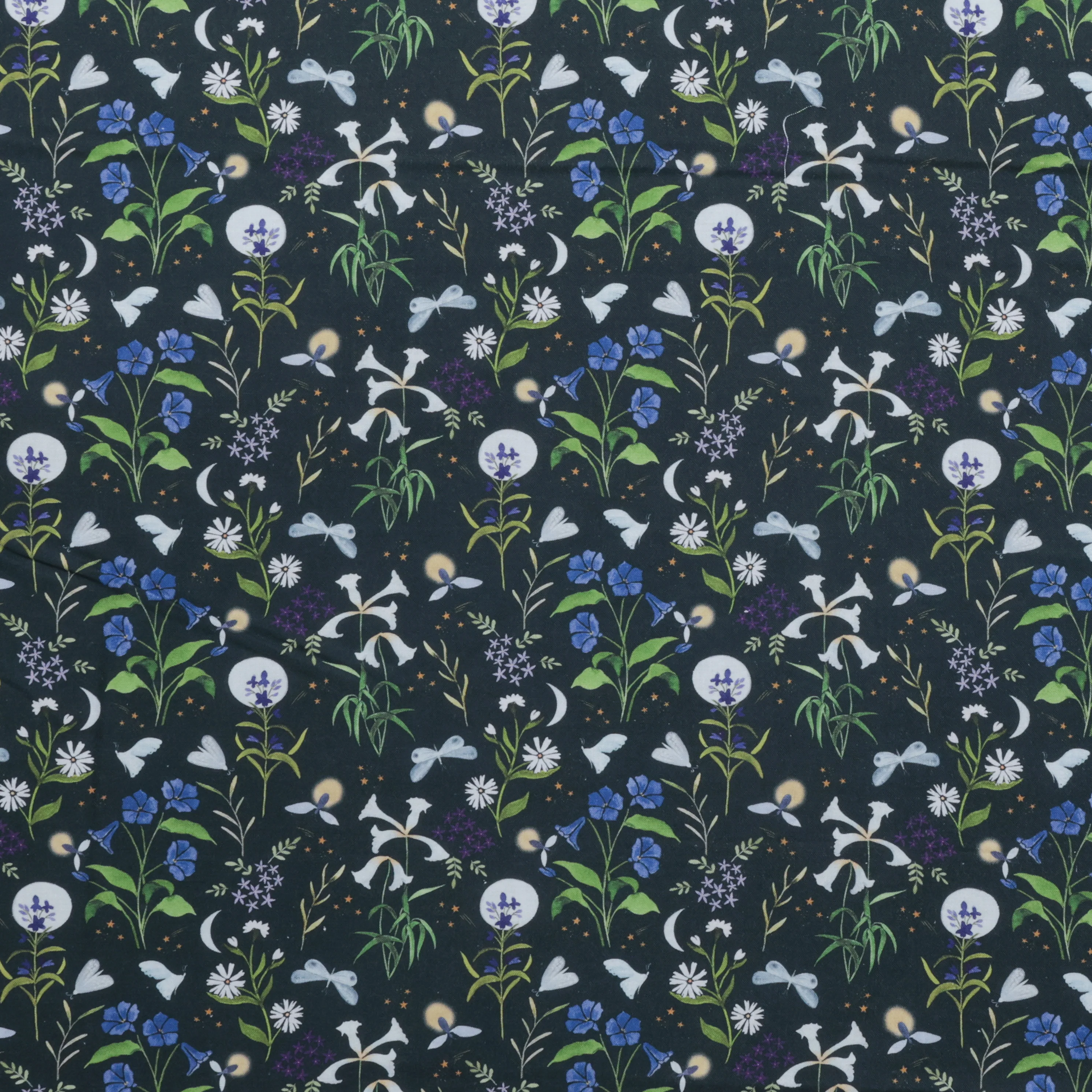 Dear Stella - Wideback Cotton - Fireflies - Midnight - Image 2