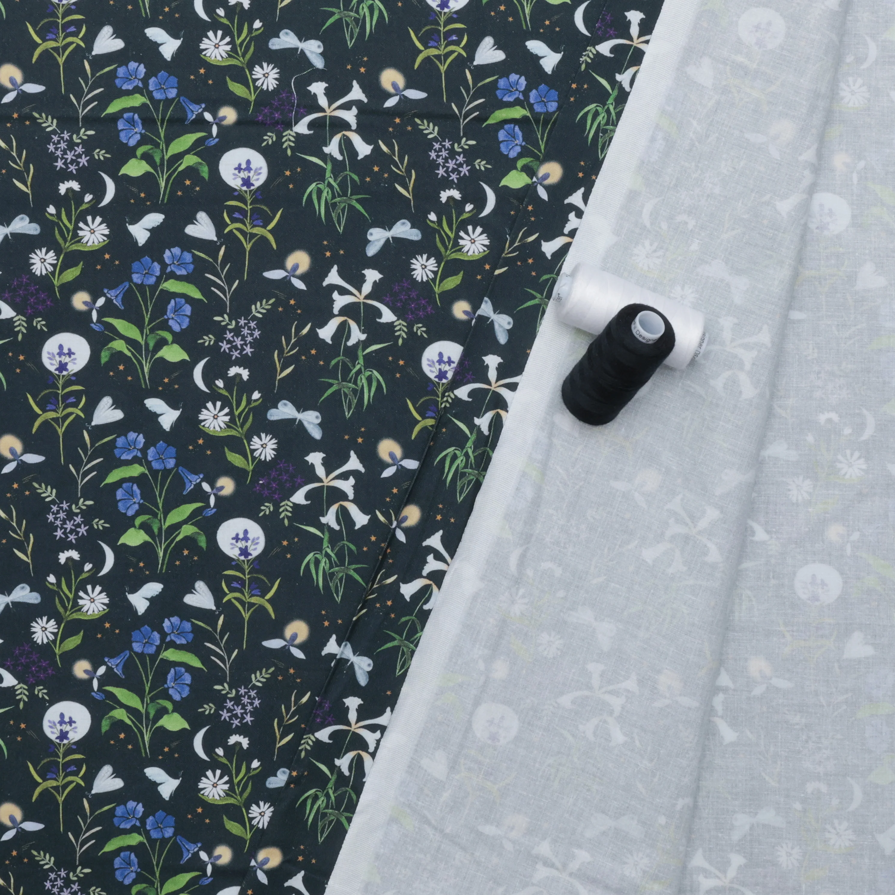 Dear Stella - Wideback Cotton - Fireflies - Midnight - Image 3