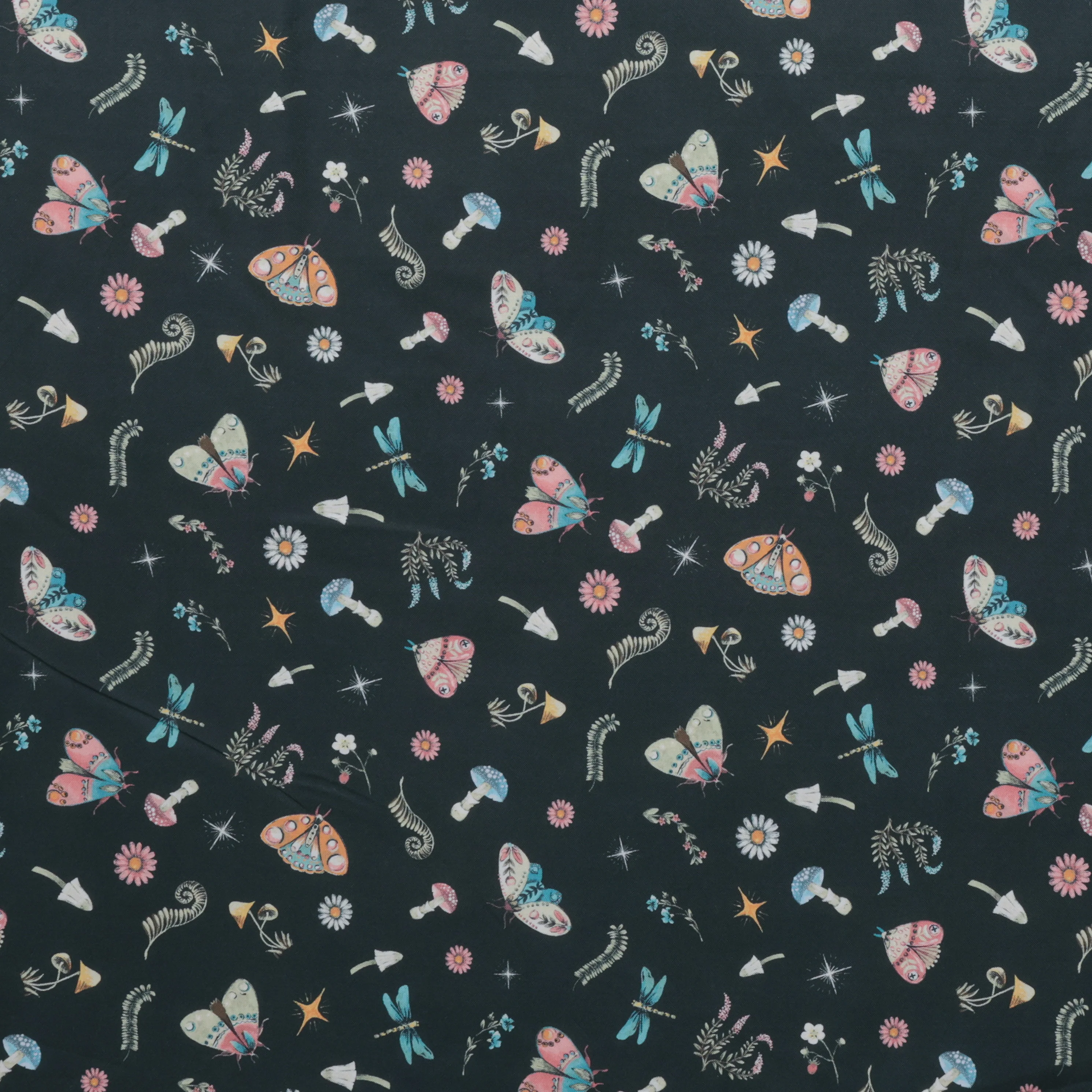 Dear Stella - Wideback Cotton - Restless Wings - Charcoal - Image 2