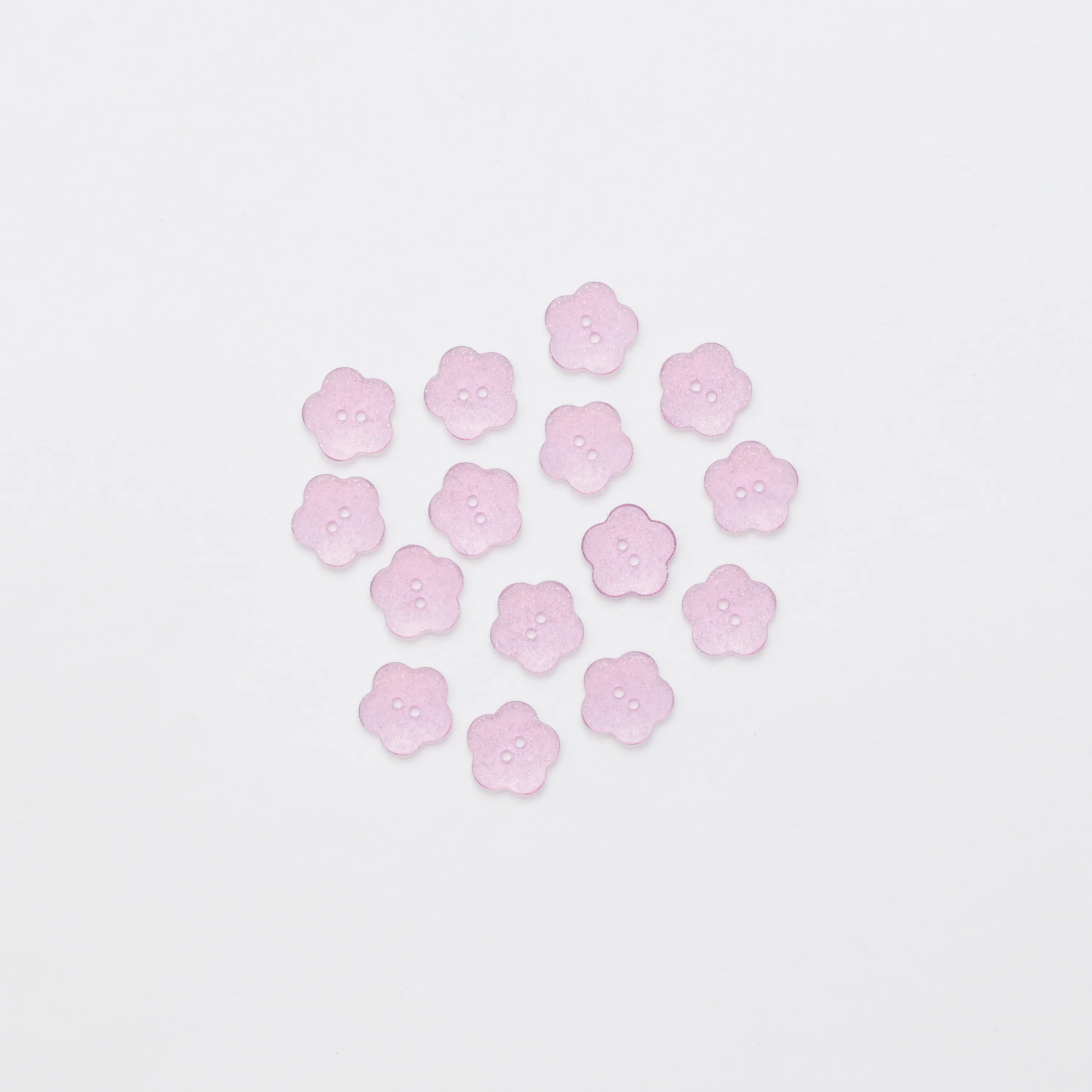 ELAN - 2 Hole Button - 20mm - Sparkle Flower - Assorted - Image 2