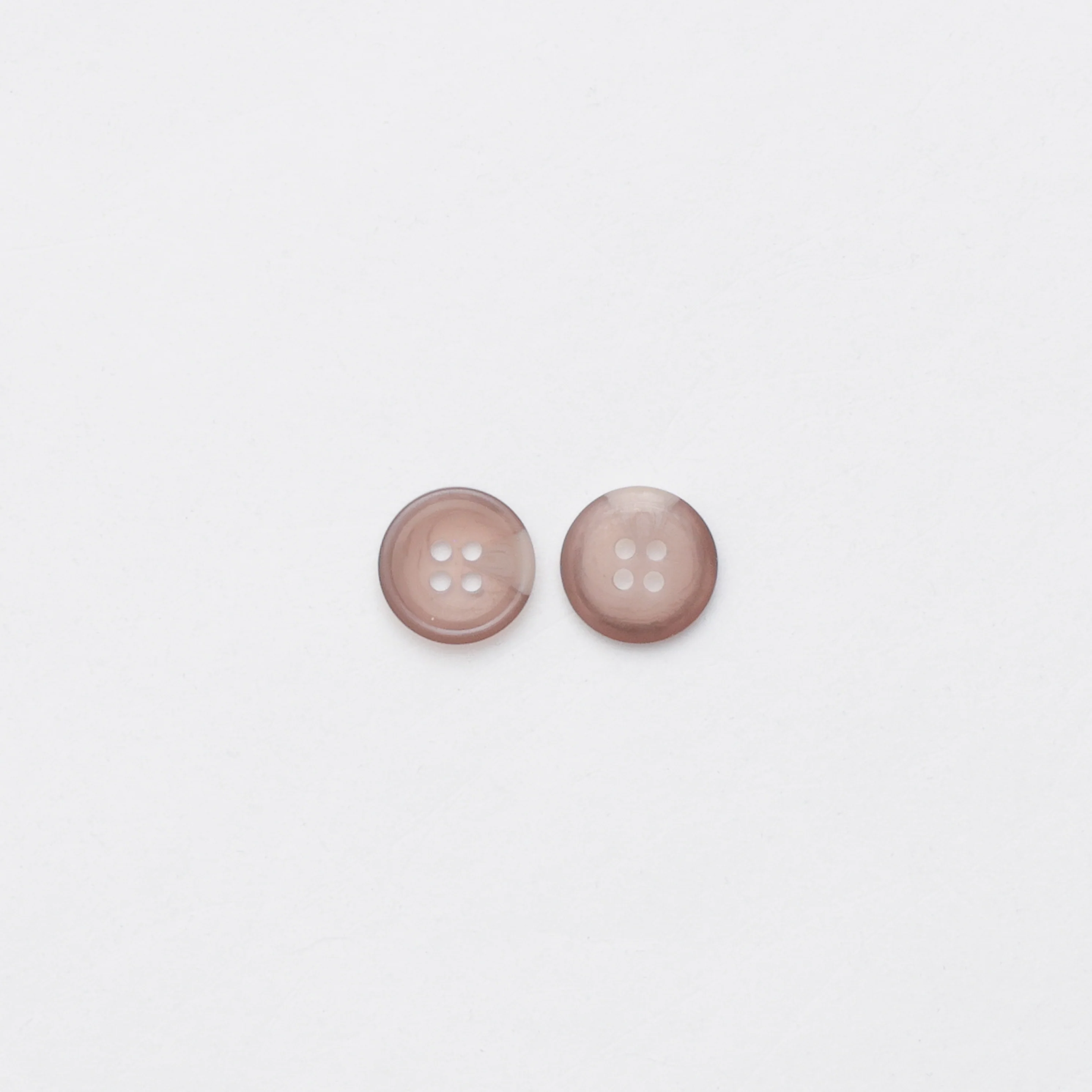 Elan - 4-Hole Button - 15mm - Tortoiseshell - Taupe - Image 2