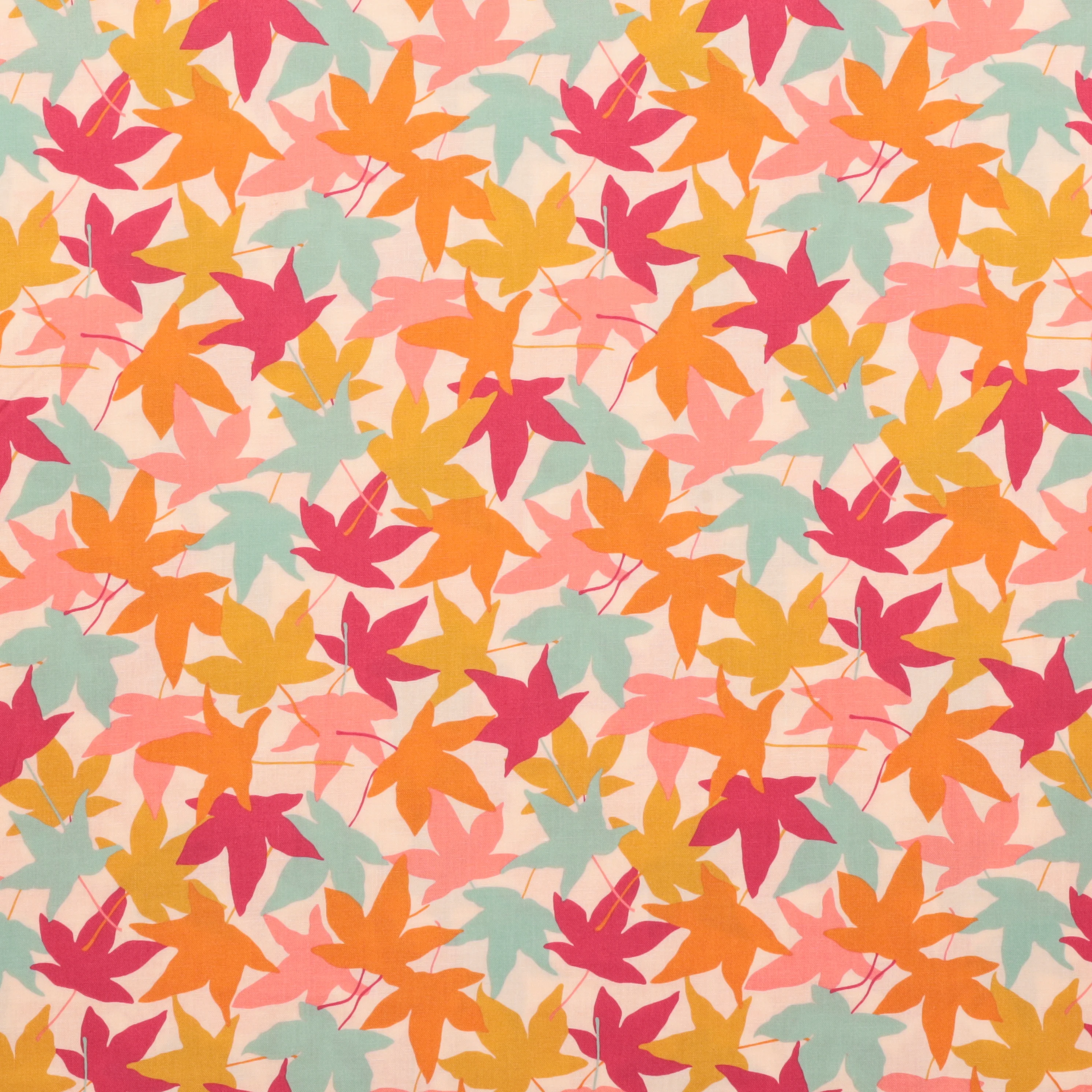 Figo - Cotton - Splendor - Leaves - Cream - Image 2