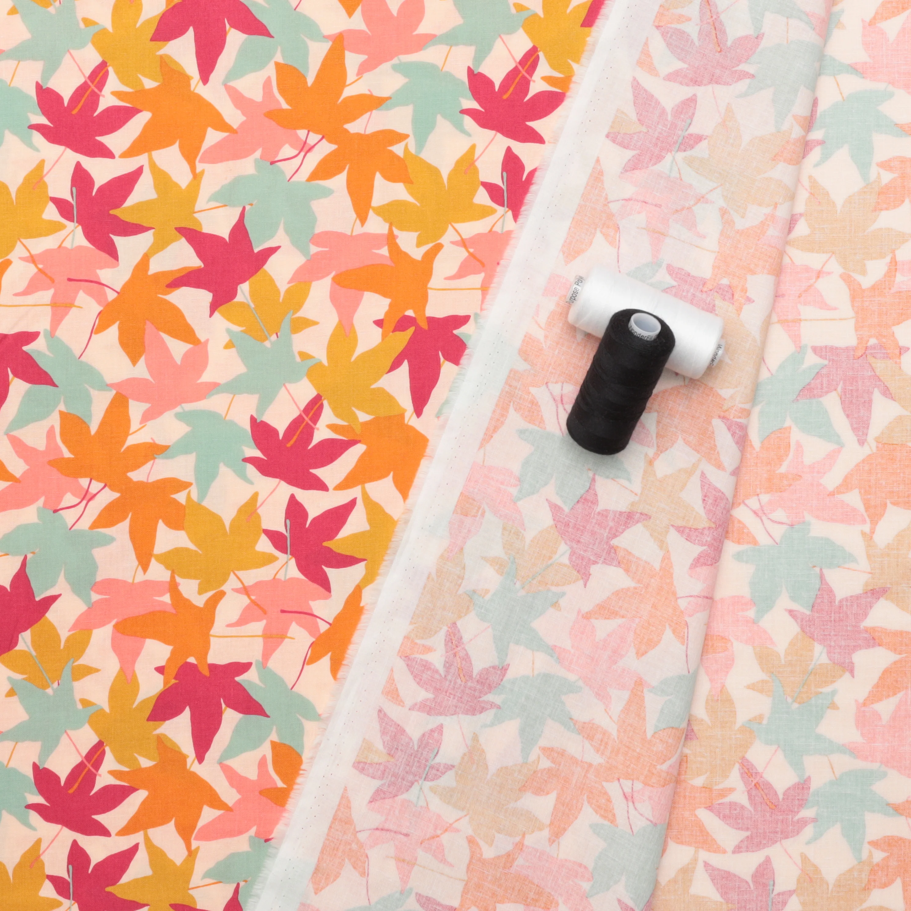 Figo - Cotton - Splendor - Leaves - Cream - Image 3