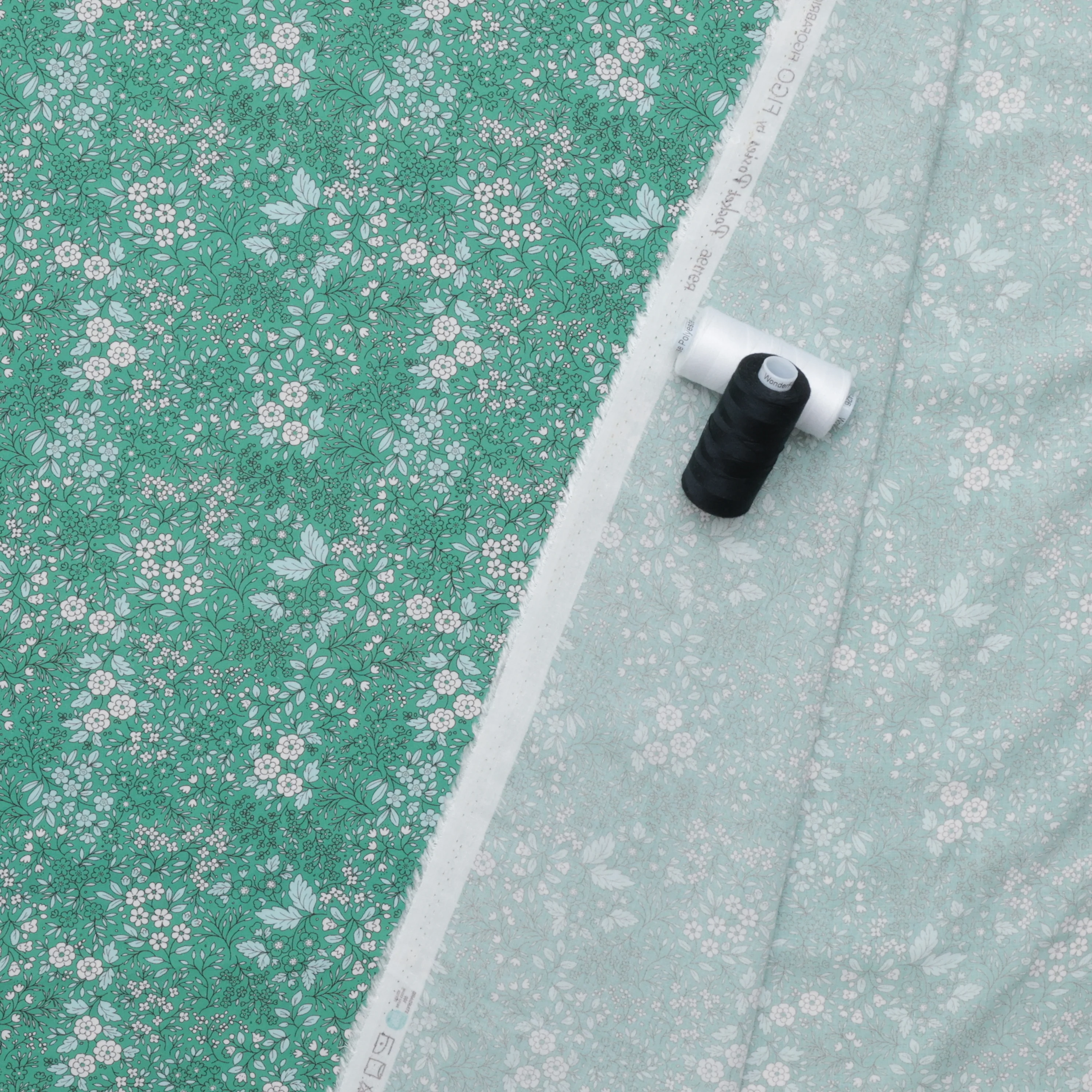 Figo - Rayon - Pocket Posies  - Prairie - Green - Image 3