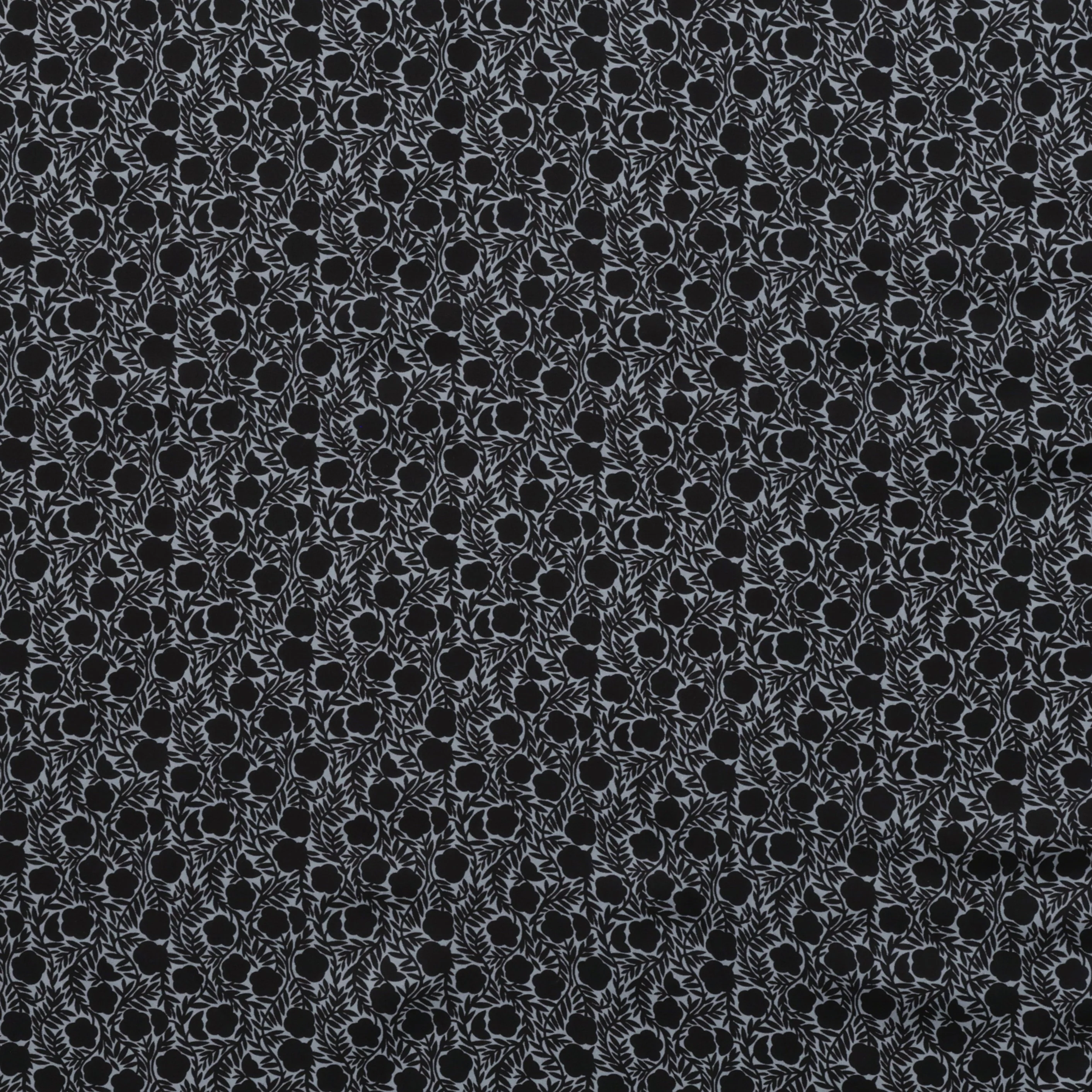 Figo - Rayon - Rhythm & Leaves - Chain Floral - Black - Image 2