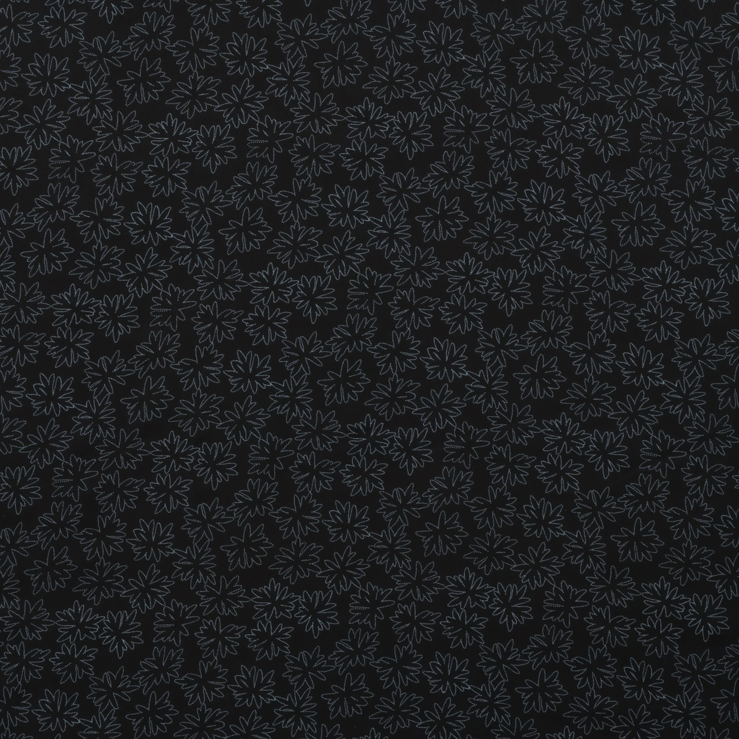 Figo - Rayon - Tender  - Floral Outline - Smoke - Image 2