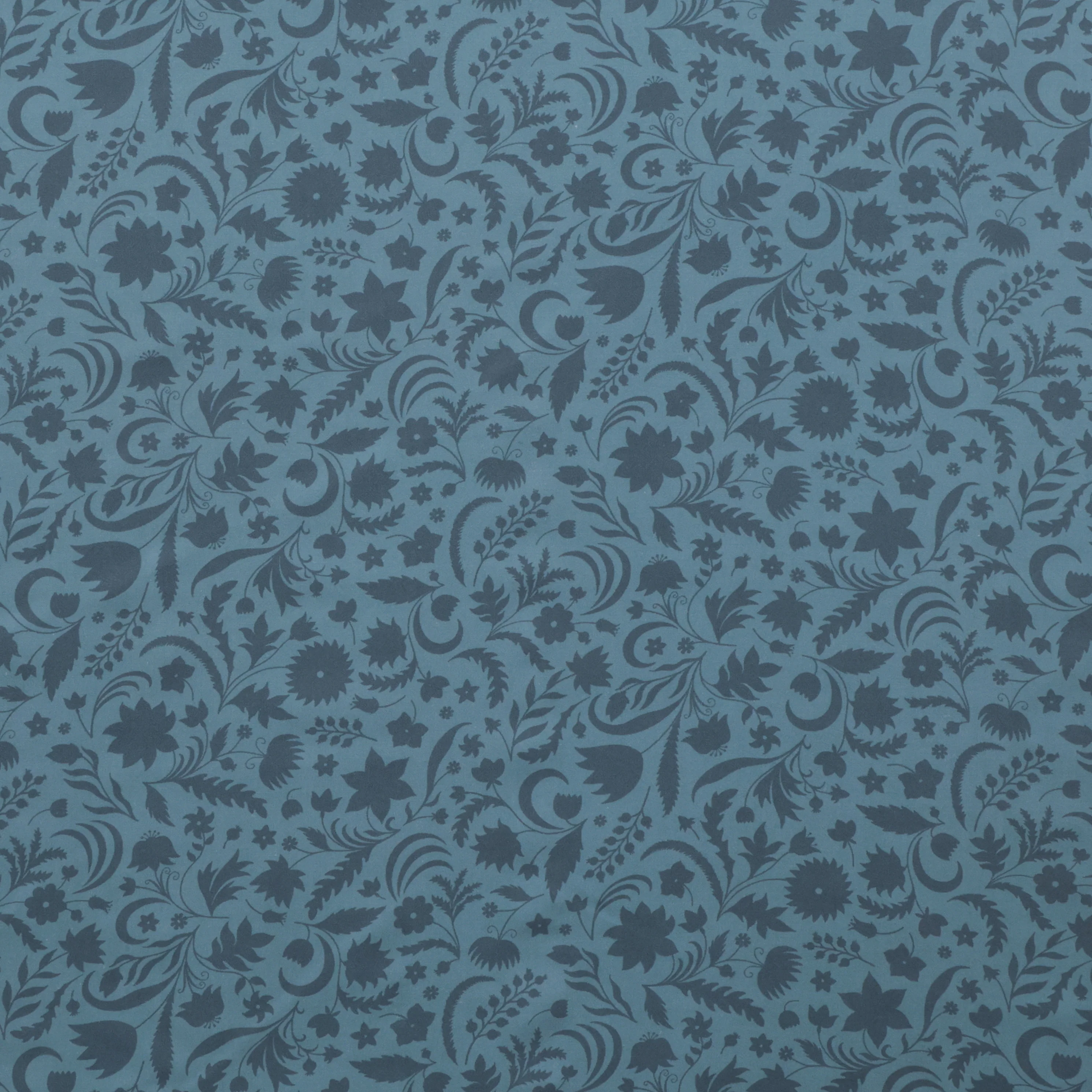 Figo - Rayon - Tender  - Plant Silhouette - Teal - Image 2