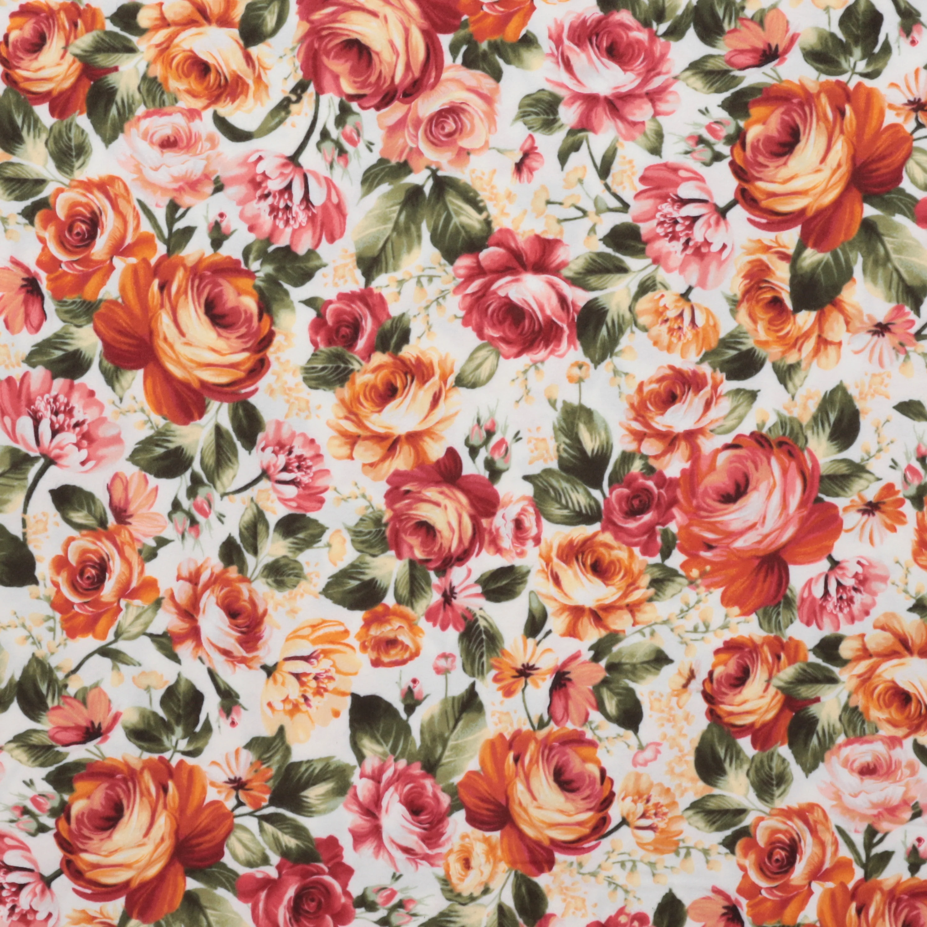 Maywood - Flannel - Cotton - Harvest Rose - Big Rose - Cream - Image 2