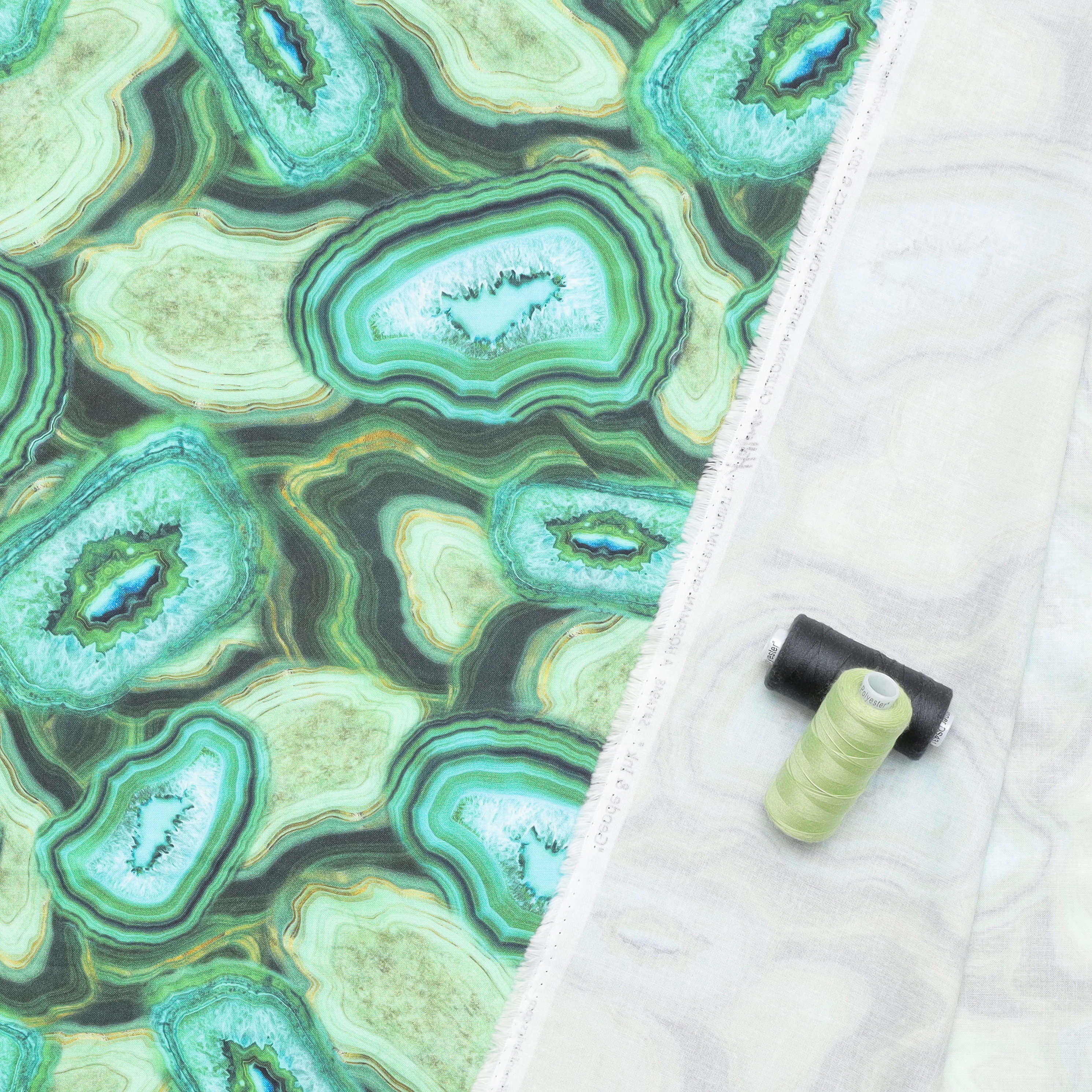 Hoffman - Cotton - Geode + Ink - Emerald - Image 3