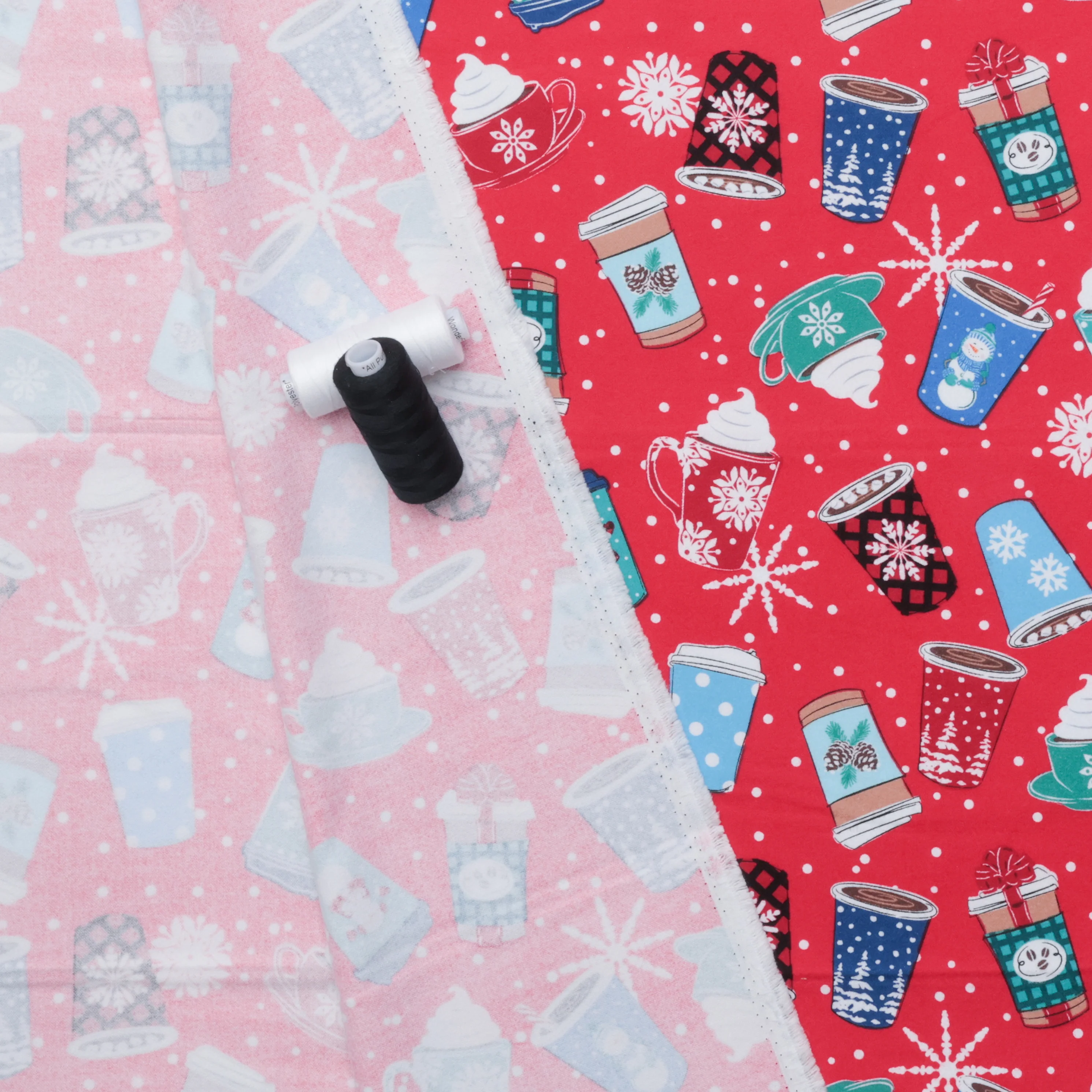 Kanvas Studio - Flannel - Winter Wonders - Hot Cocoa - Red - Image 3