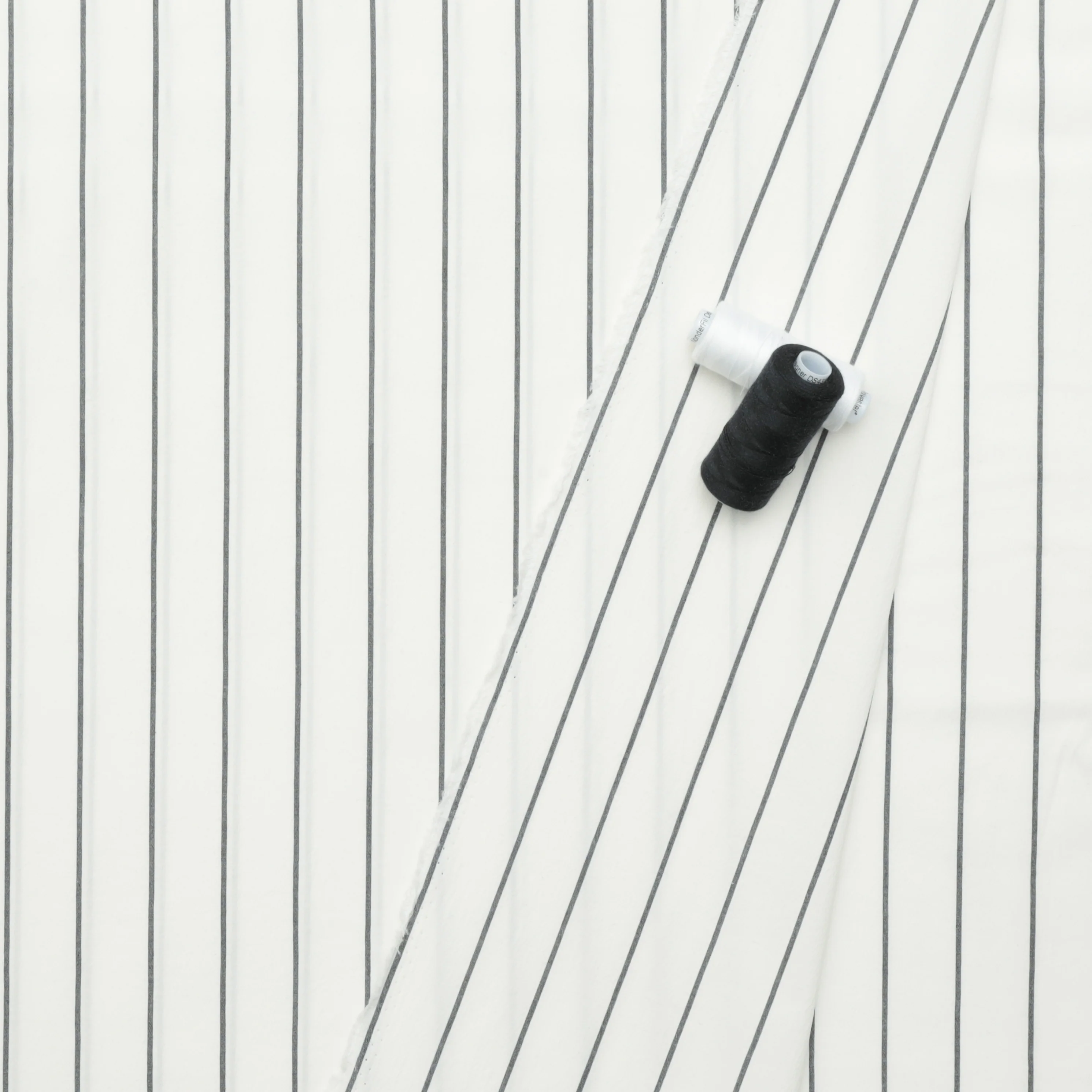 Katia - Cotton - Gauze - Nautic Stripe - Granite & Ecru - Image 3