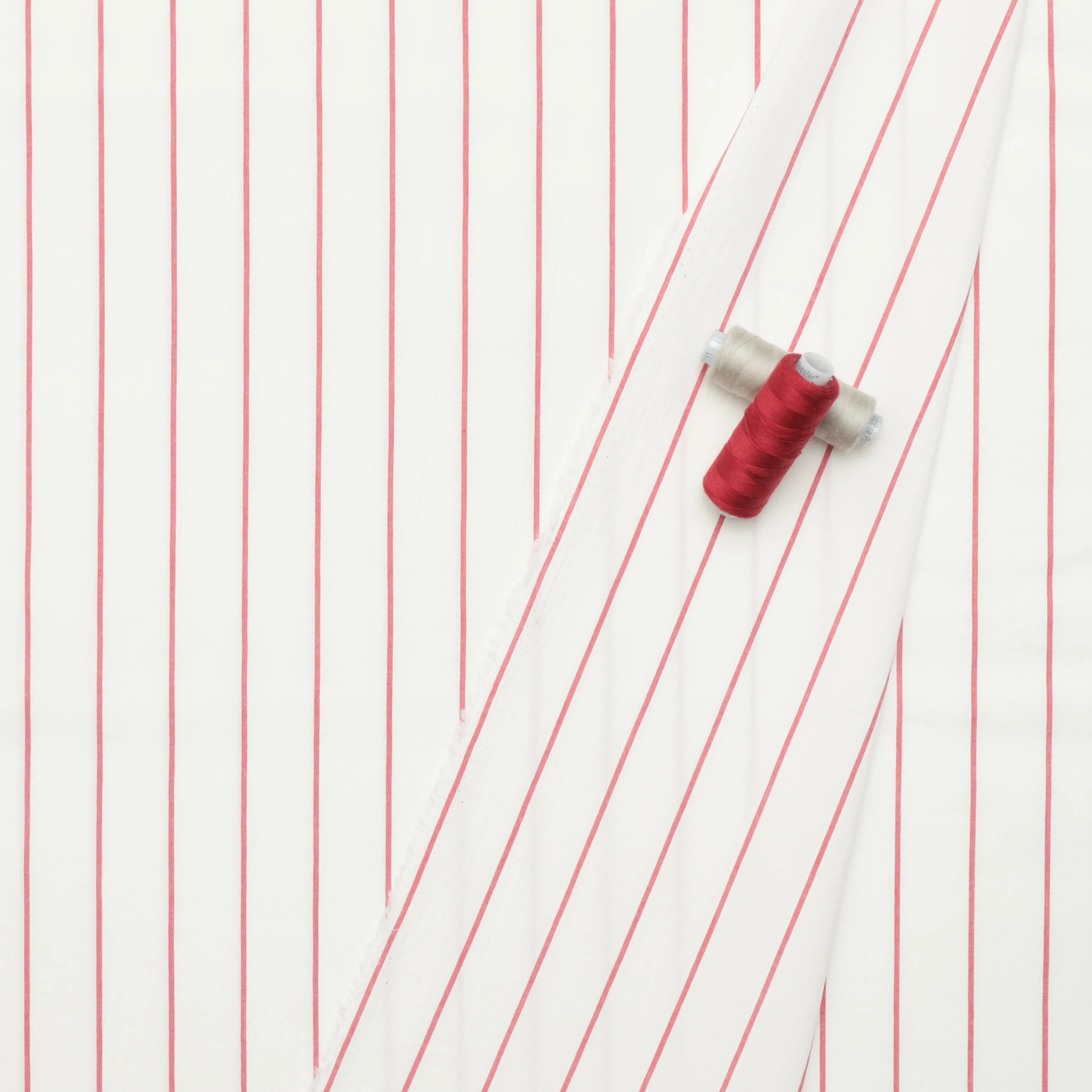 Katia - Cotton - Gauze - Nautic Stripe - Red & Ecru - Image 3