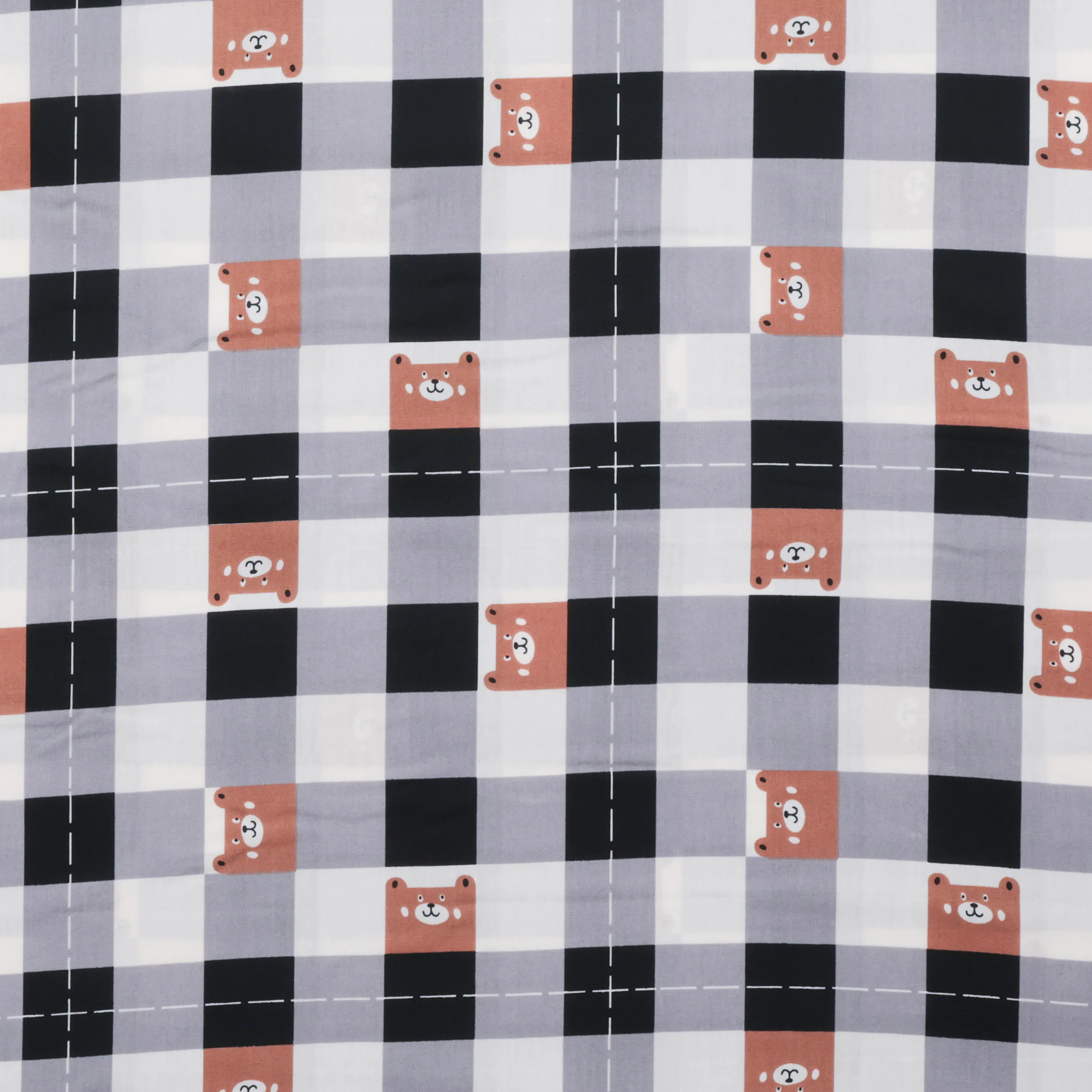 Katia - Cotton - Poplin - Country Vichy Bear - Image 2