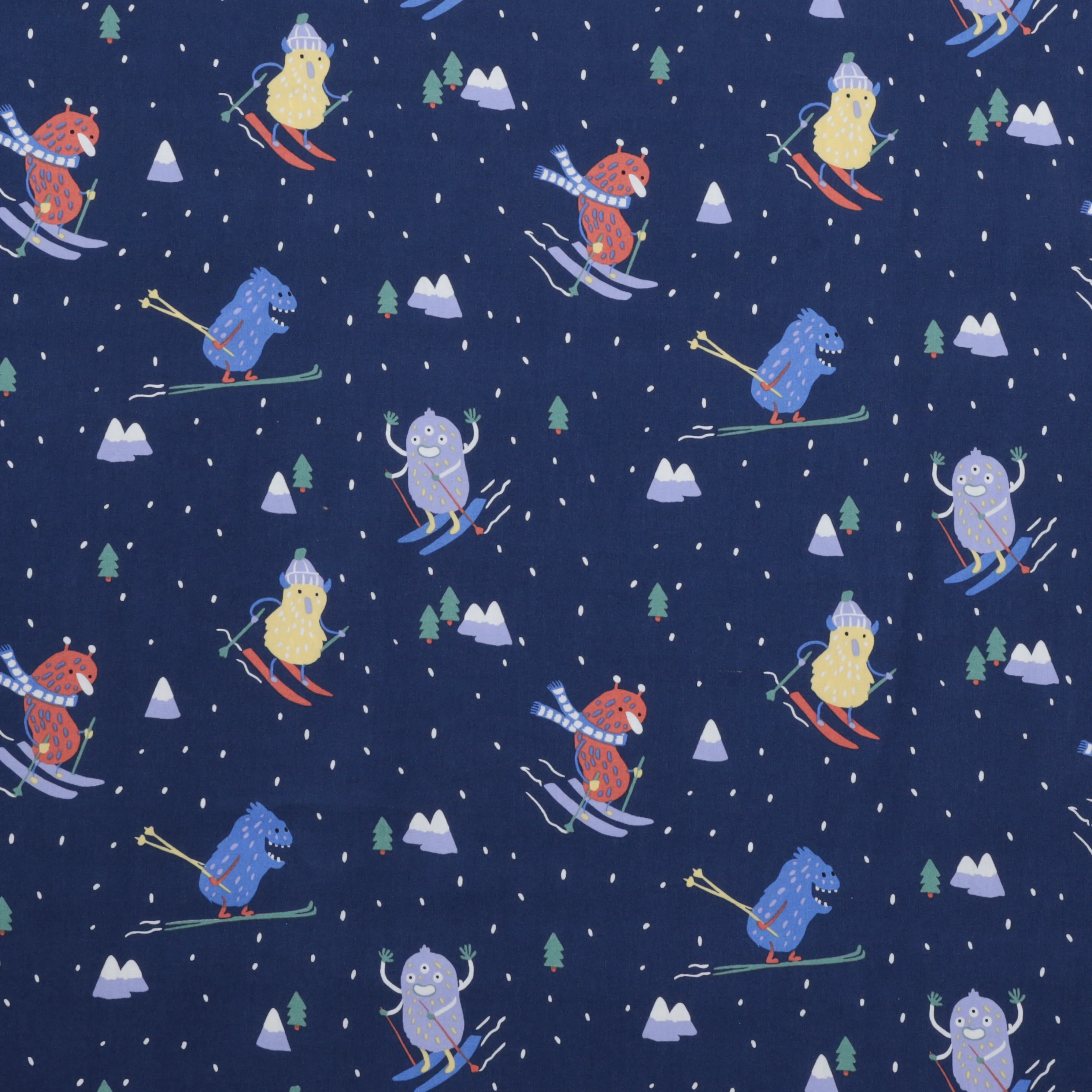 Katia - Cotton - Poplin - Monsters Skiing - Image 2