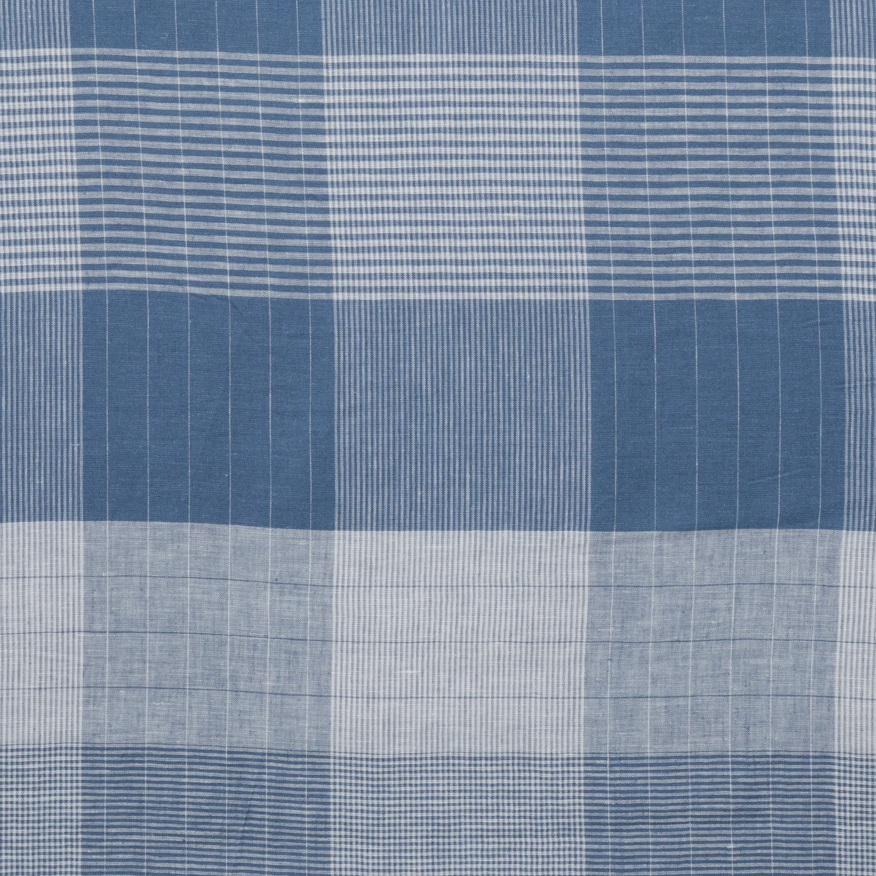 Linen Blend - Utopia - Check - Denim White - Image 2