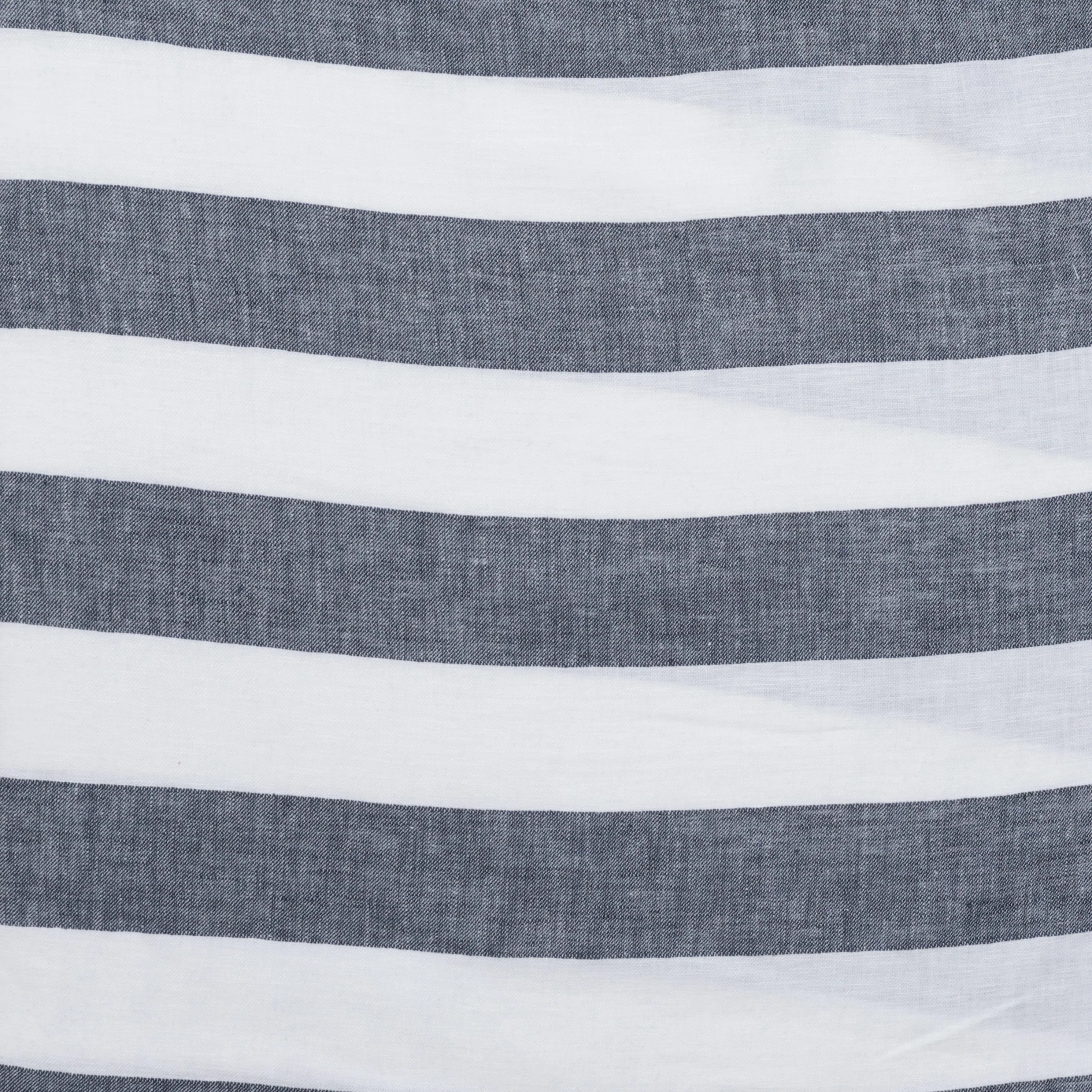 Linen Blend - Utopia - Wide Stripe - Navy White - Image 2