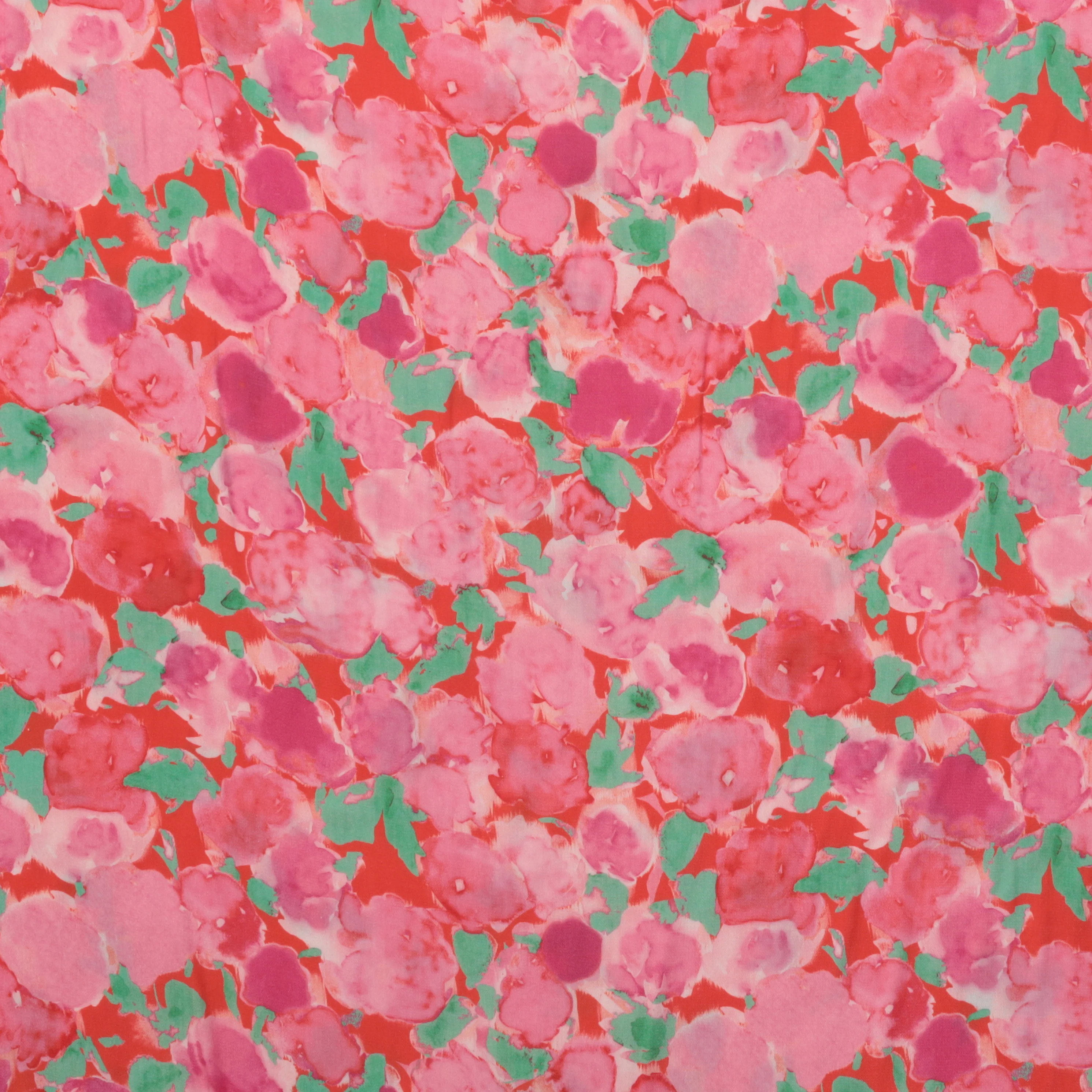 Lyocell - Sadie - Digital Print - Orange Pink - Image 2