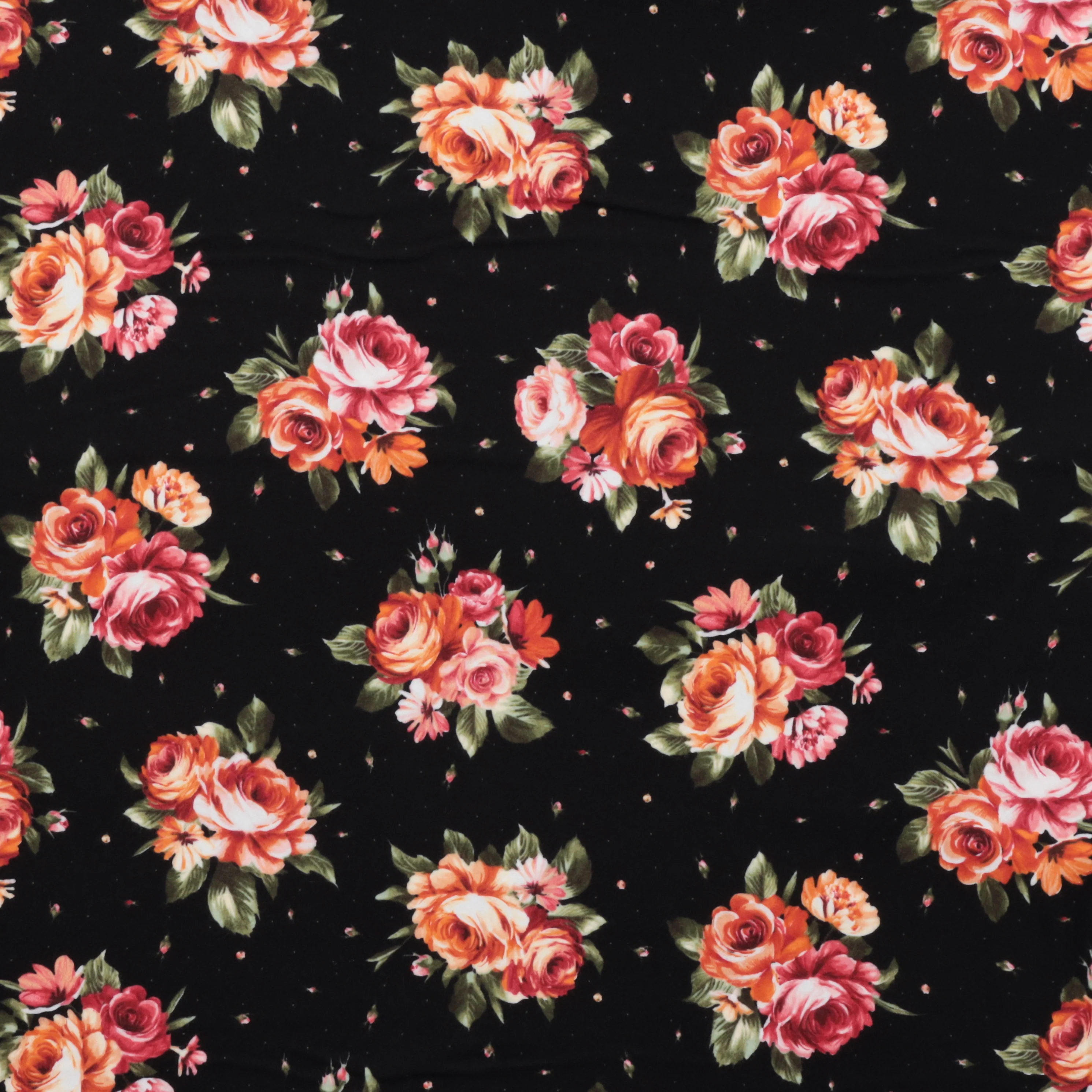 Maywood - Flannel - Cotton - Harvest Rose - Bouquets - Black - Image 2