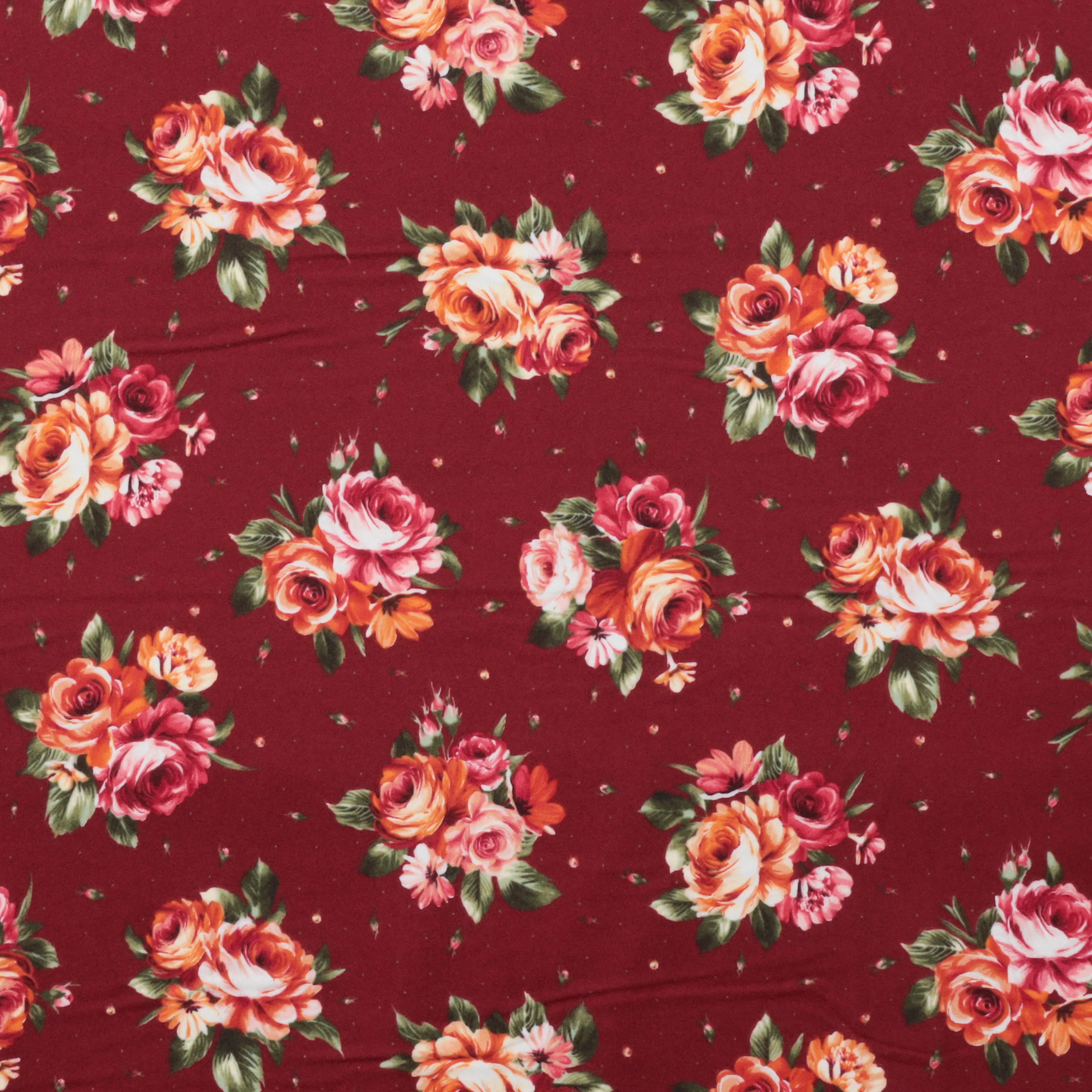 Maywood - Flannel - Cotton - Harvest Rose - Bouquets - Red - Image 2