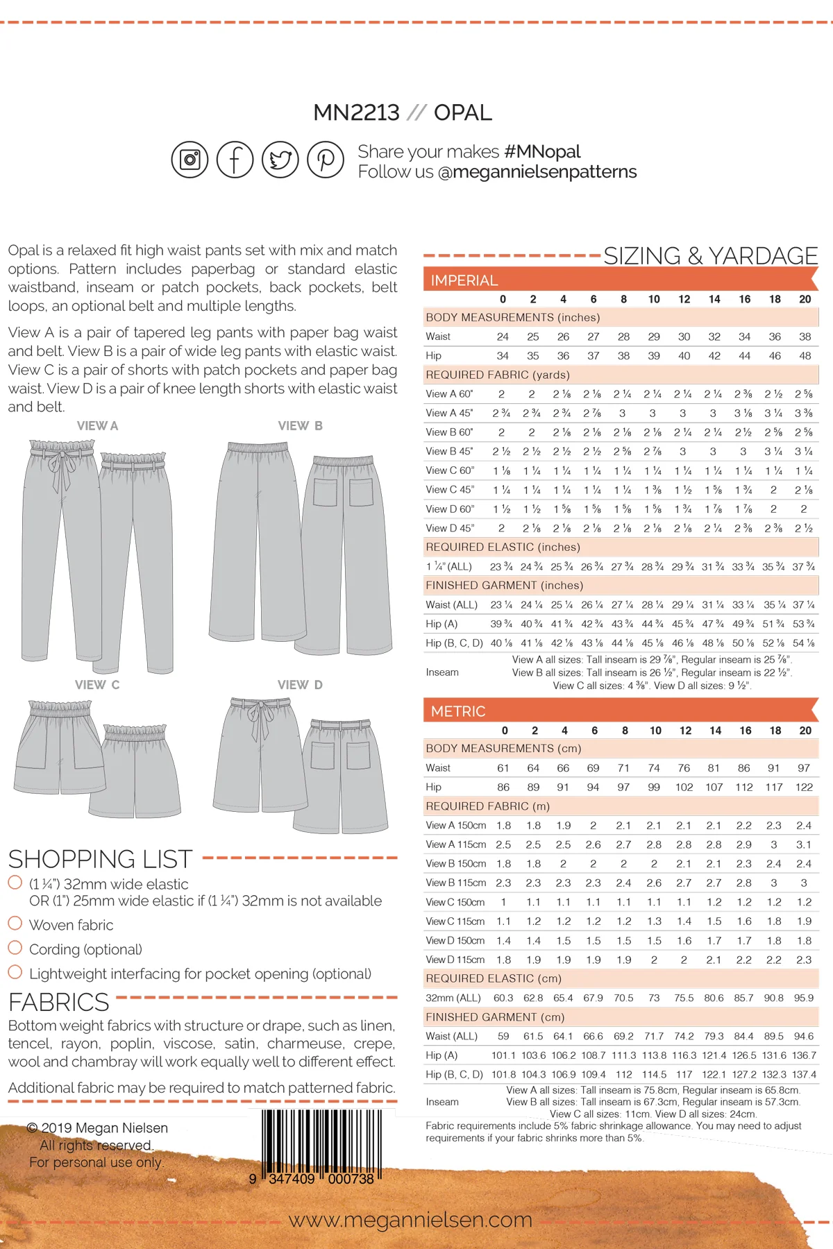 Megan Nielsen - Opal Pants and Shorts - Image 18