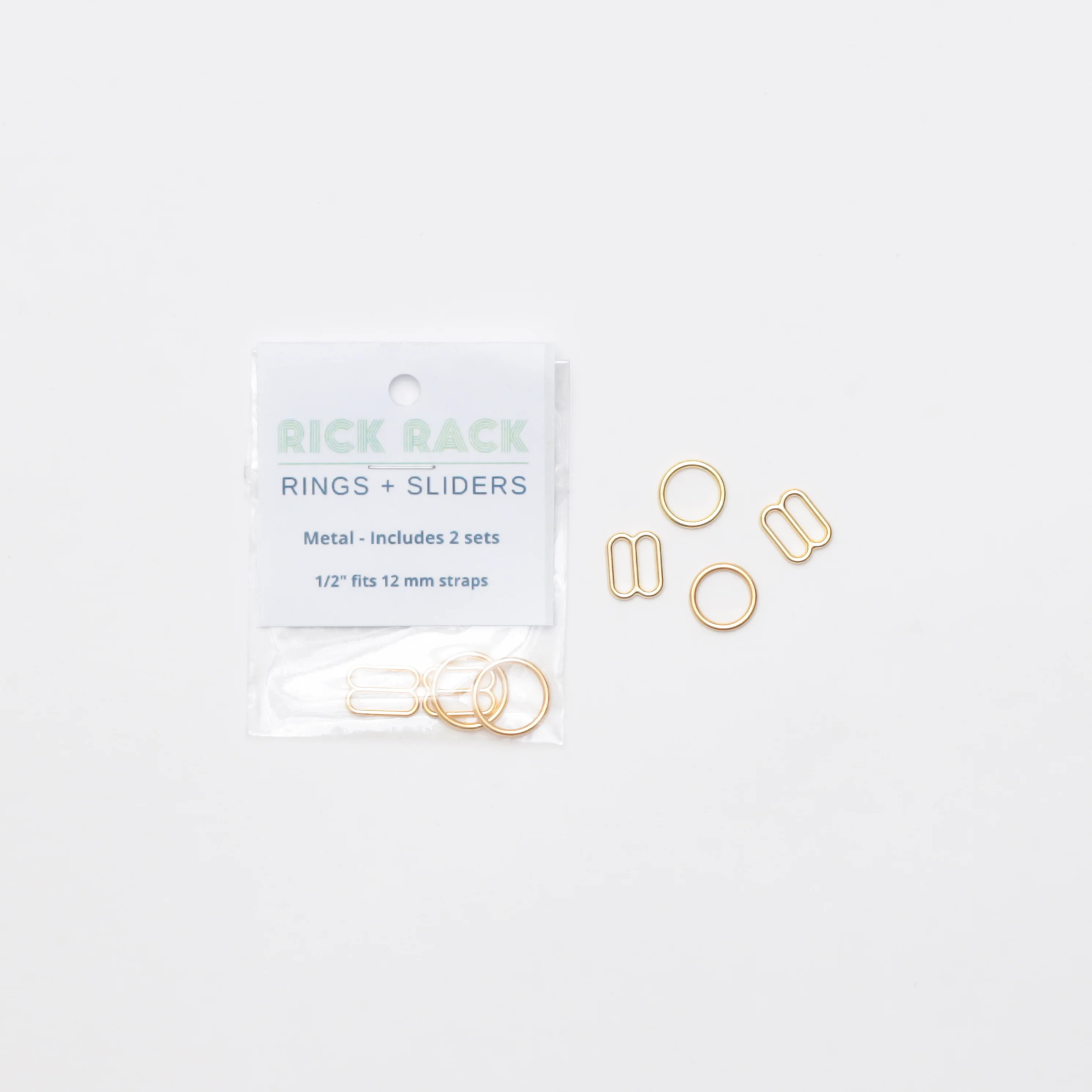 Metal Lingerie Rings + Sliders - 2 Sets - Assorted - Image 3