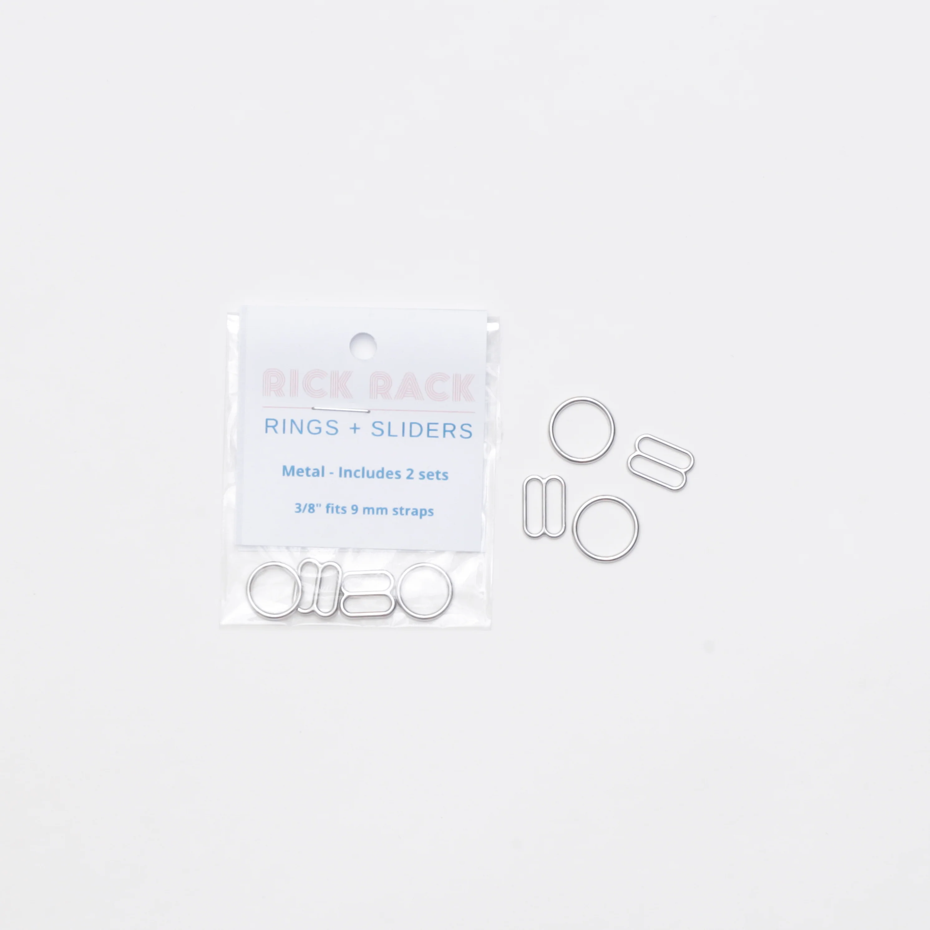 Metal Lingerie Rings + Sliders - 2 Sets - Assorted - Image 4
