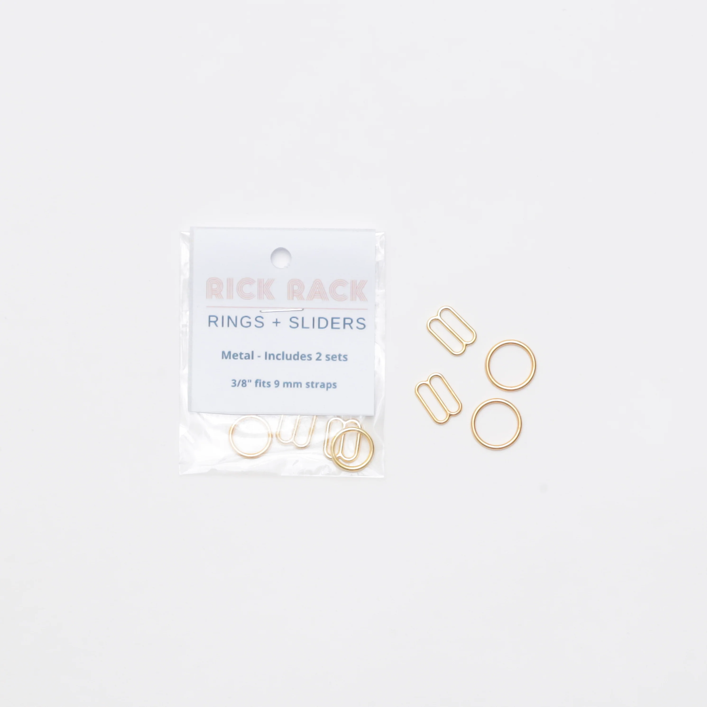 Metal Lingerie Rings + Sliders - 2 Sets - Assorted - Image 5
