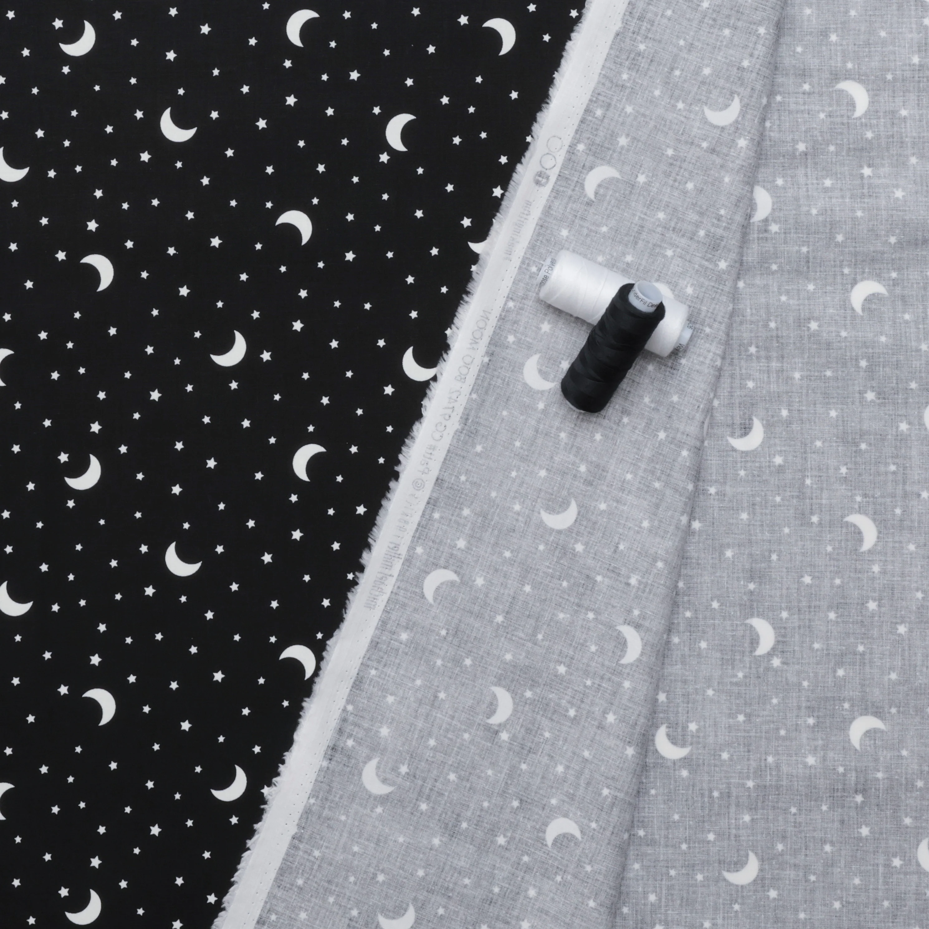 Michael Miller - Cotton - Boo Moon - Black - Glow - Image 4