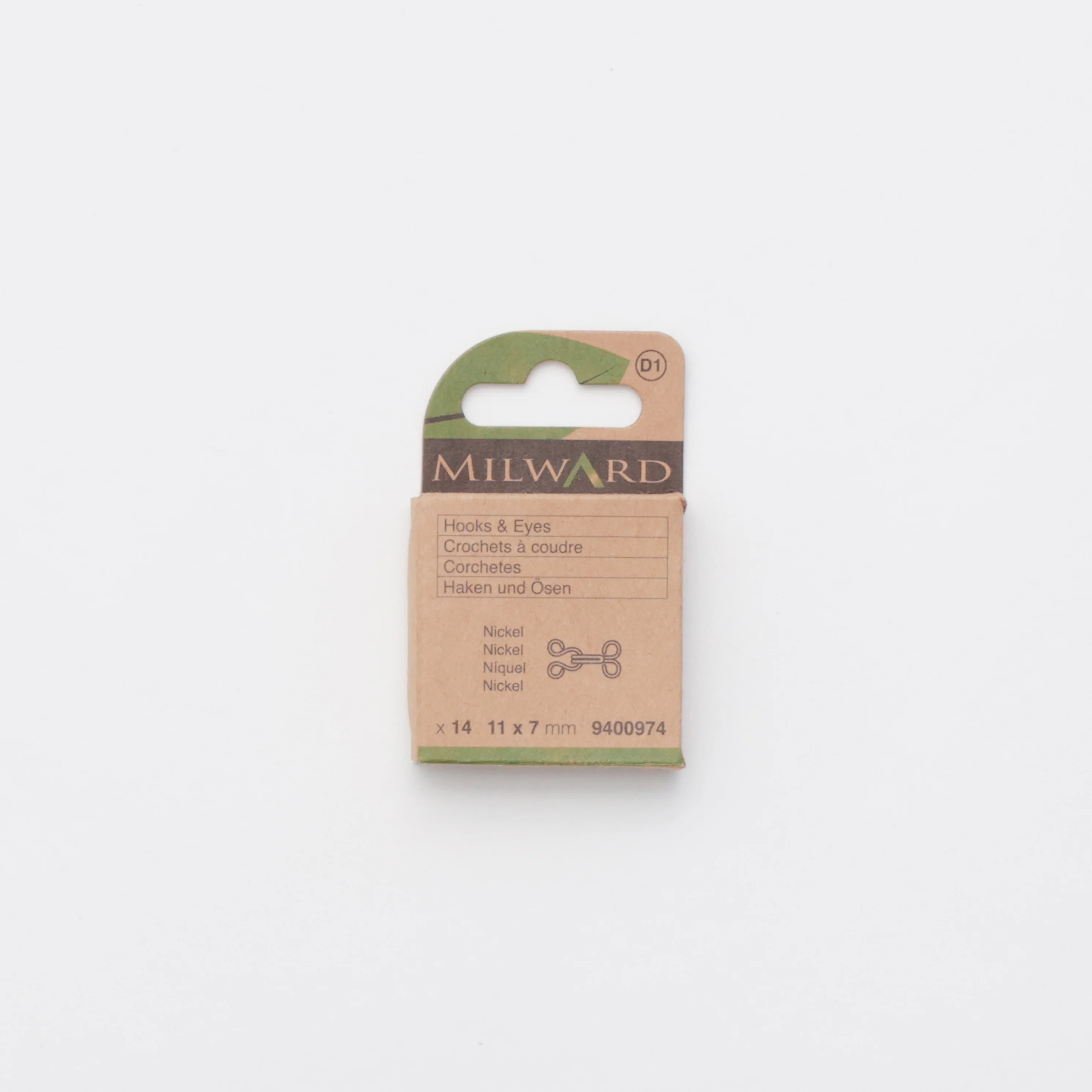Milward - Hook + Eye - Nickle #0 14 Sets