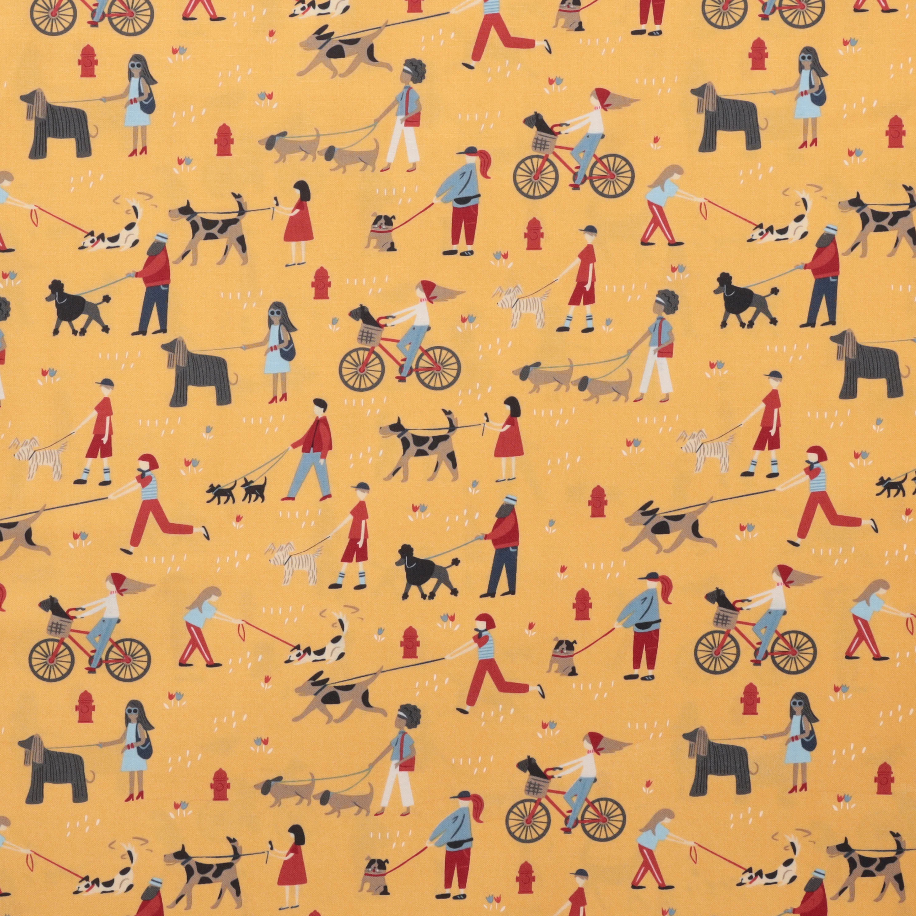 Moda - Cotton - Dog Daze - Daily Walk - Buttercup - Image 2