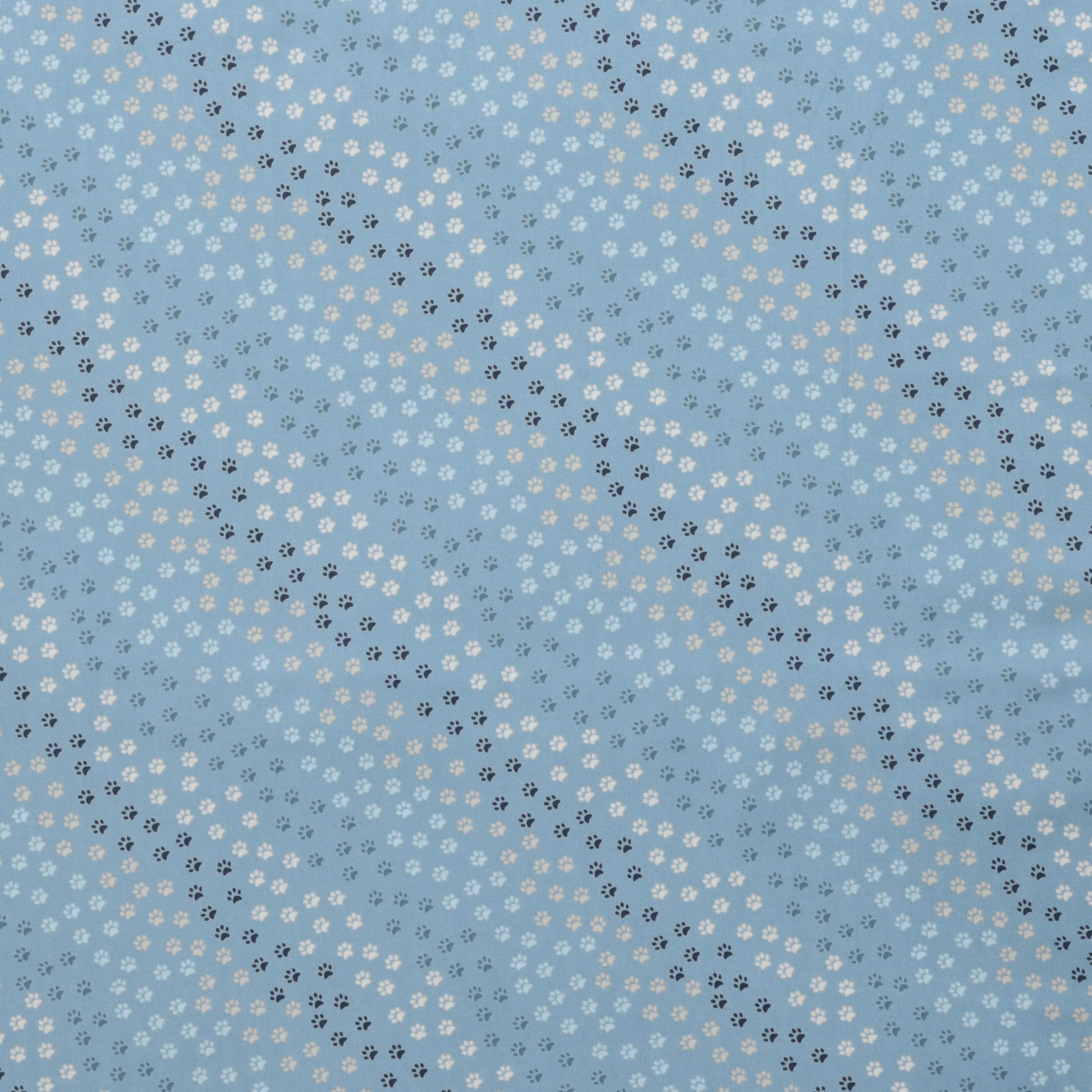 Moda - Cotton - Dog Daze - Paws - Sky - Image 2