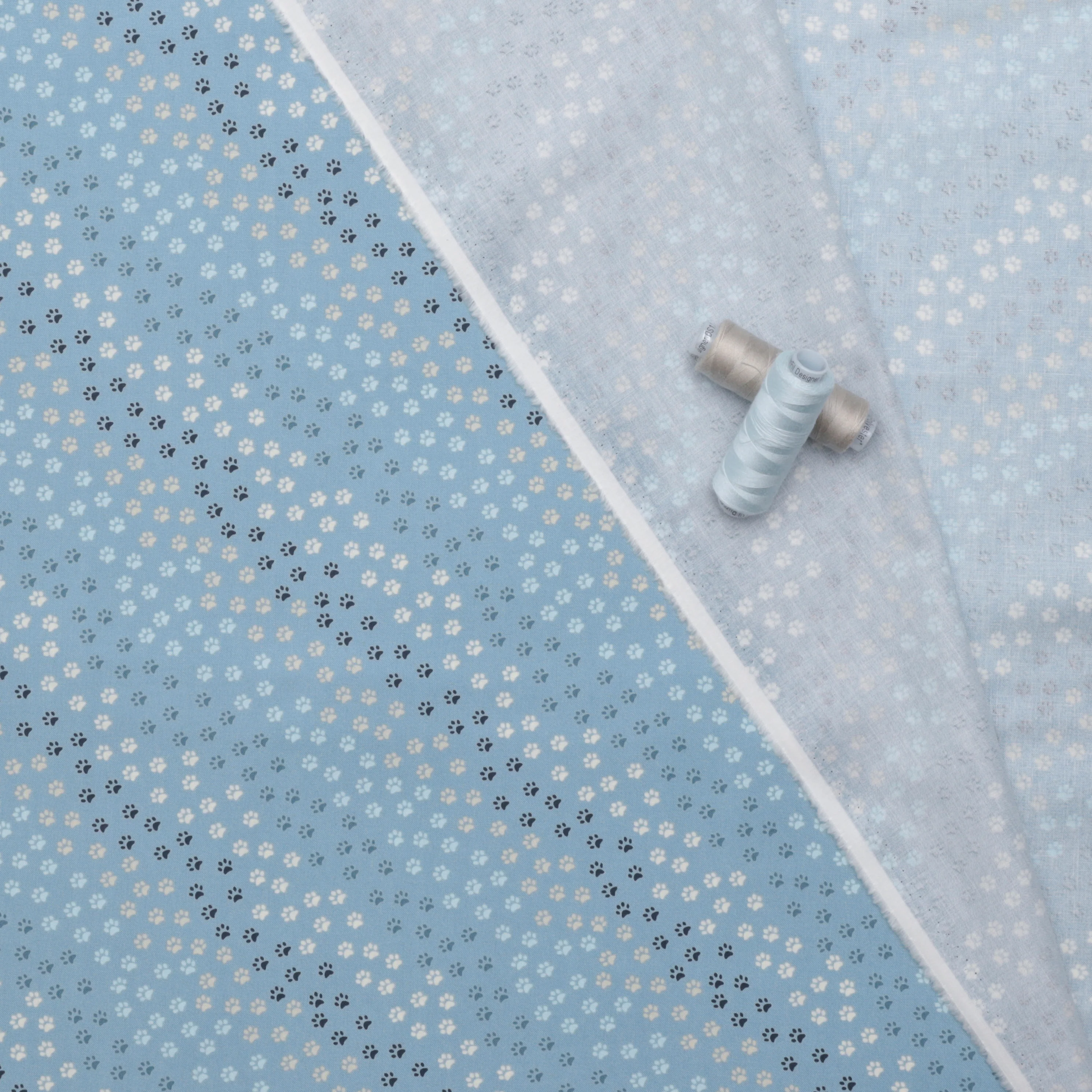 Moda - Cotton - Dog Daze - Paws - Sky - Image 3