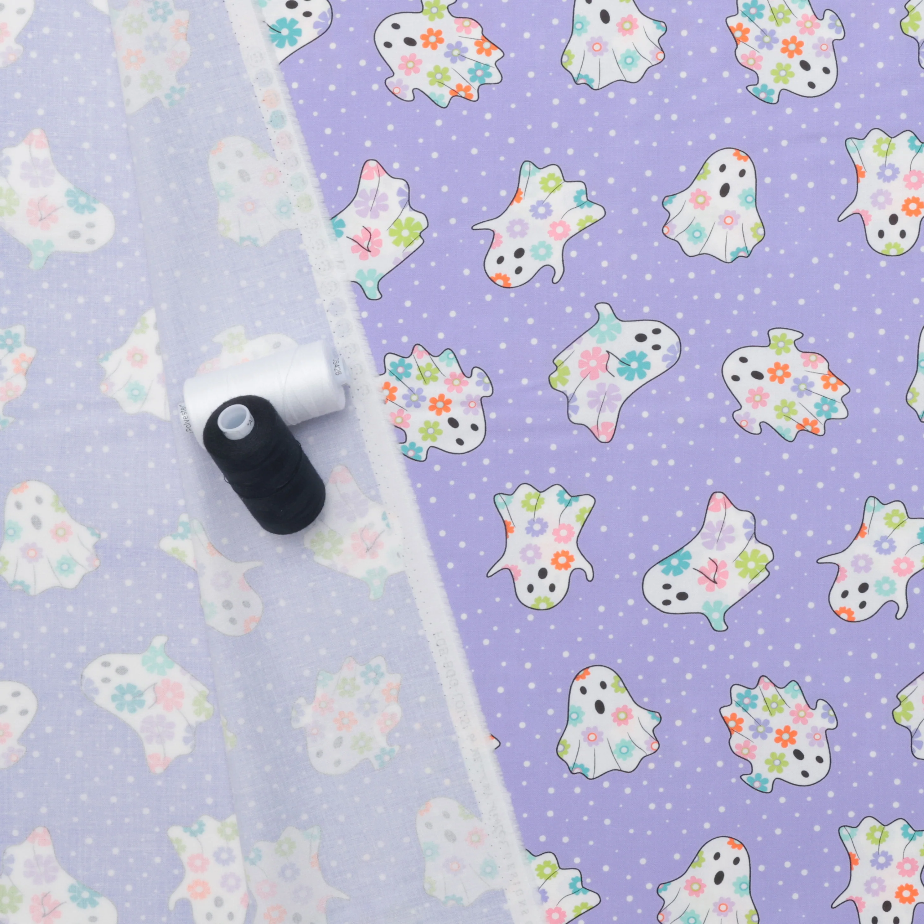 Moda - Cotton - Fab Boo Lous -Dancing Ghosts - Grape Soda - Image 3