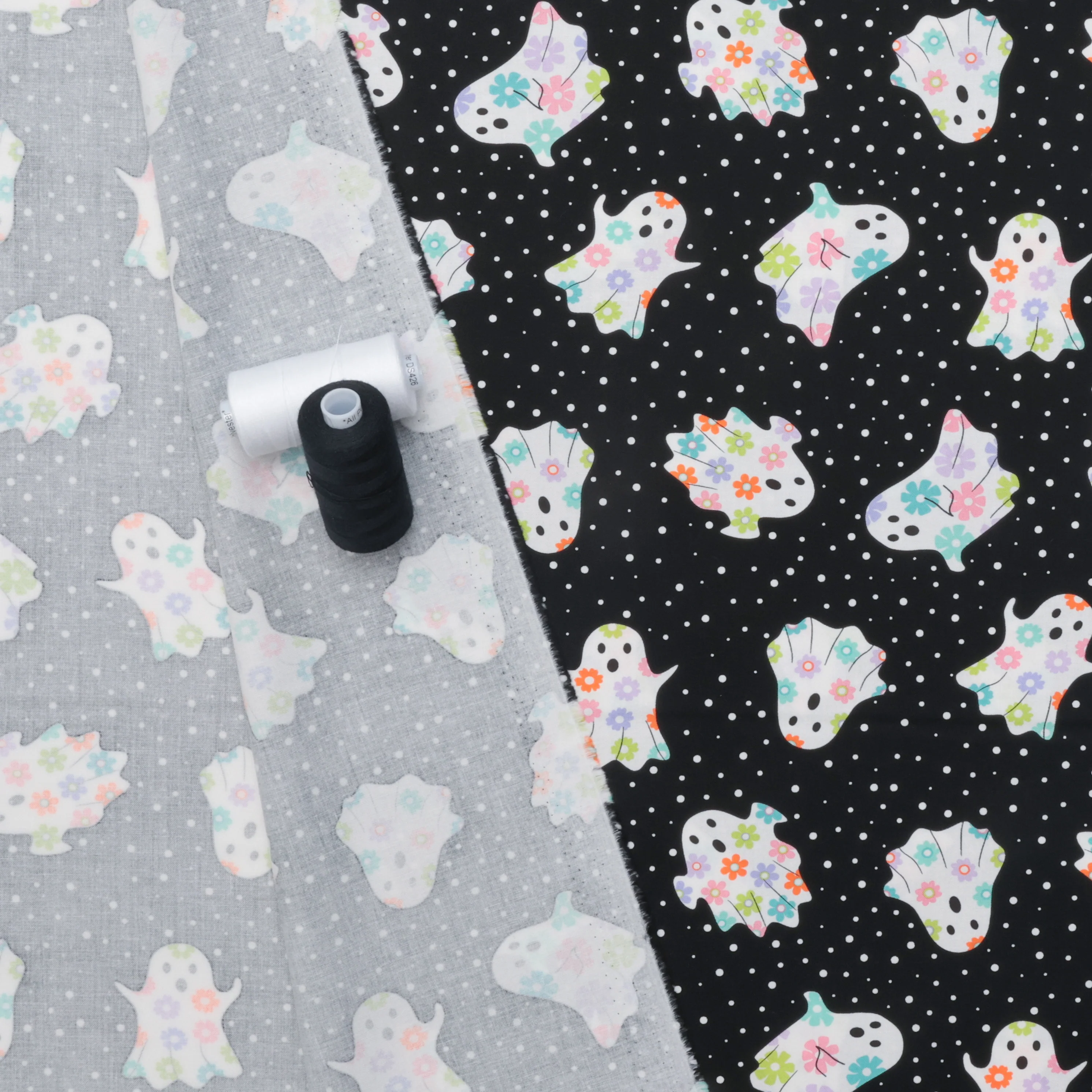 Moda - Cotton - Fab Boo Lous - Dancing Ghosts - Night - Image 3