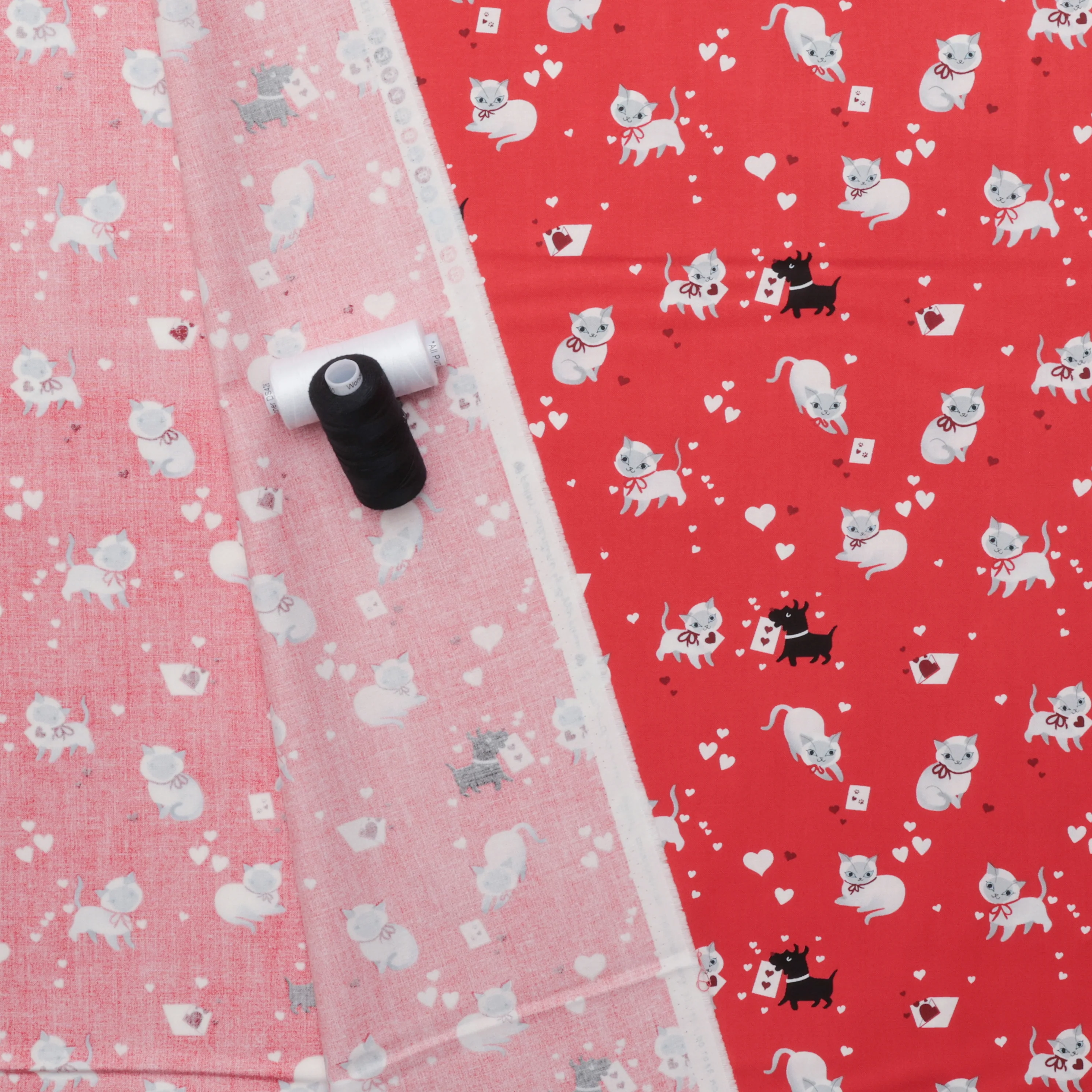 Moda - Cotton - Funny Valentine - Kitty Love - Image 3